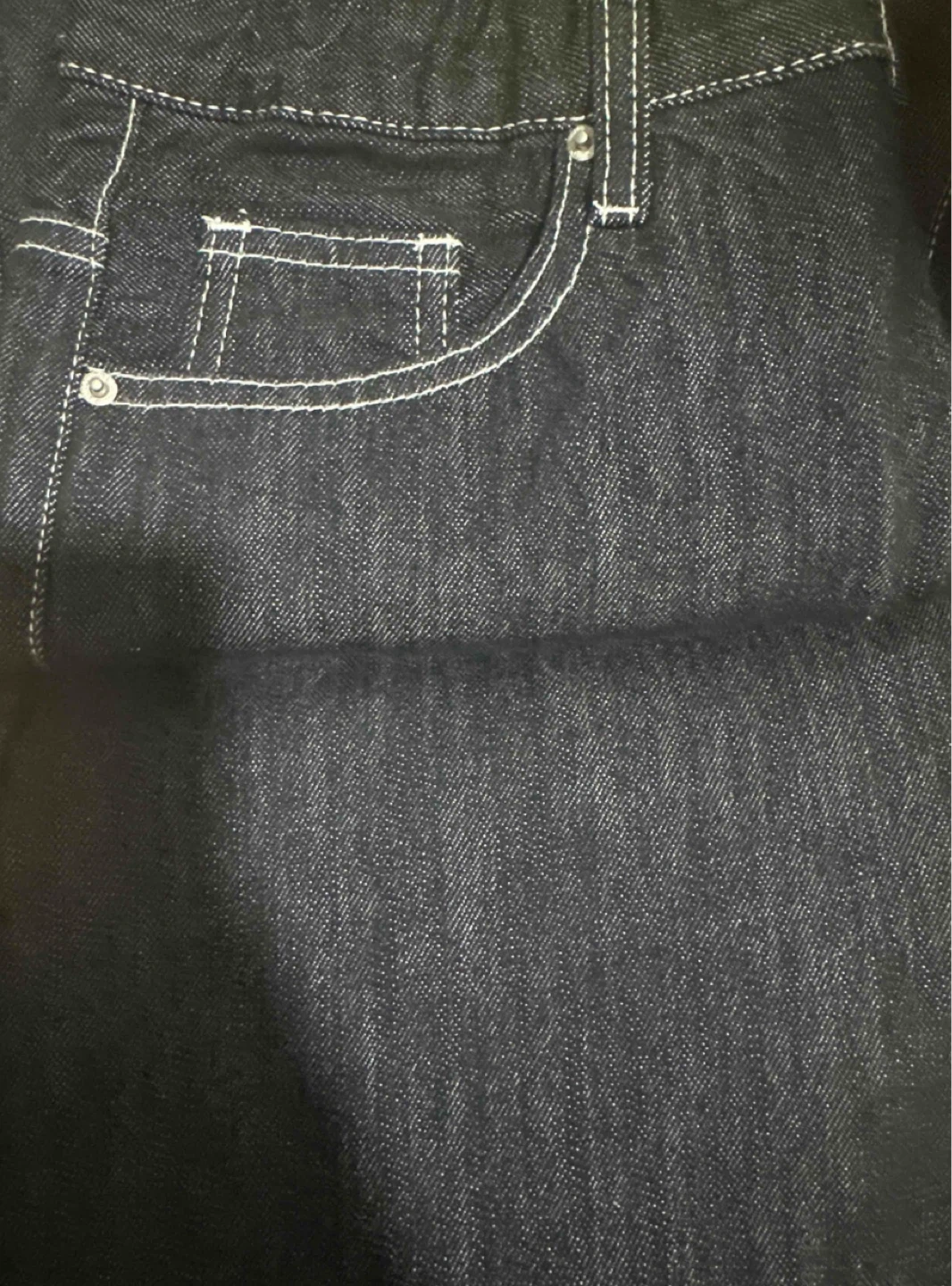 Black Wide-Leg Denim Jeans - photo 3