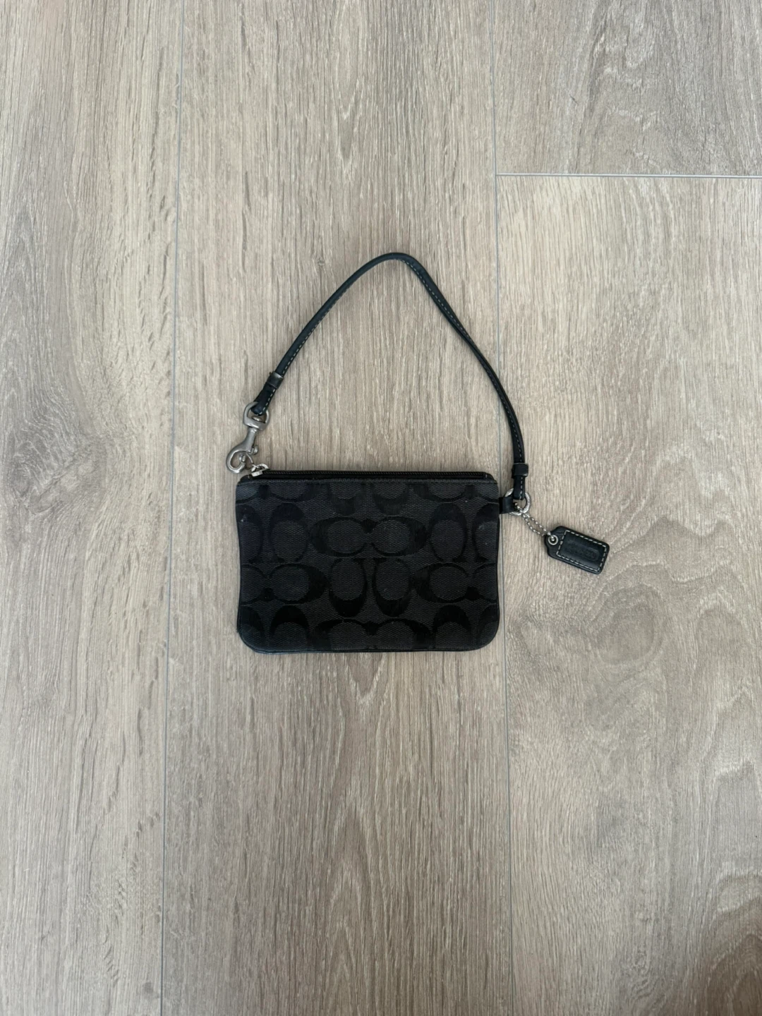 Coach Signature C Wristlet Pouch - Black - photo 2