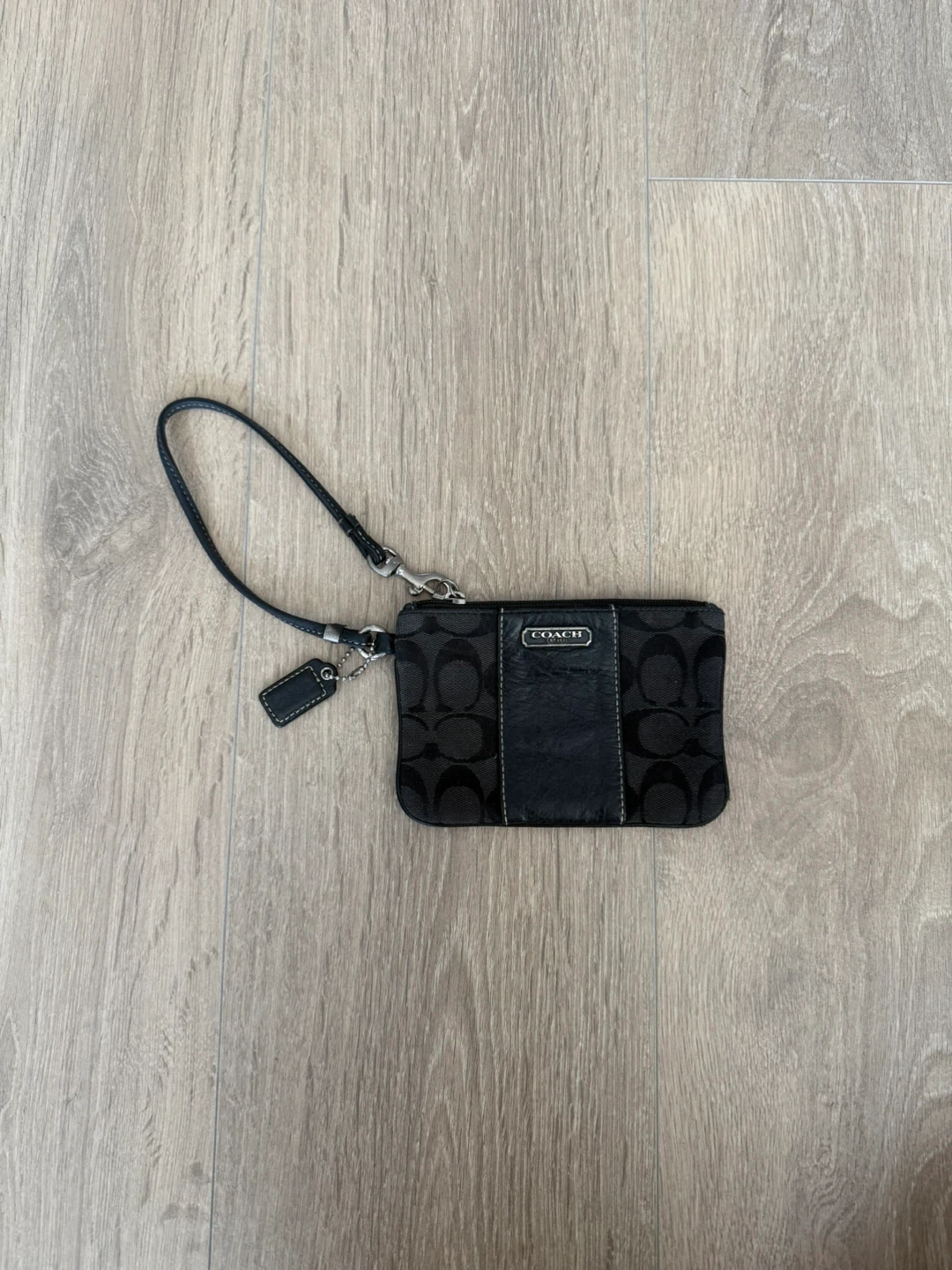 Coach Signature C Wristlet Pouch - Black - photo 3