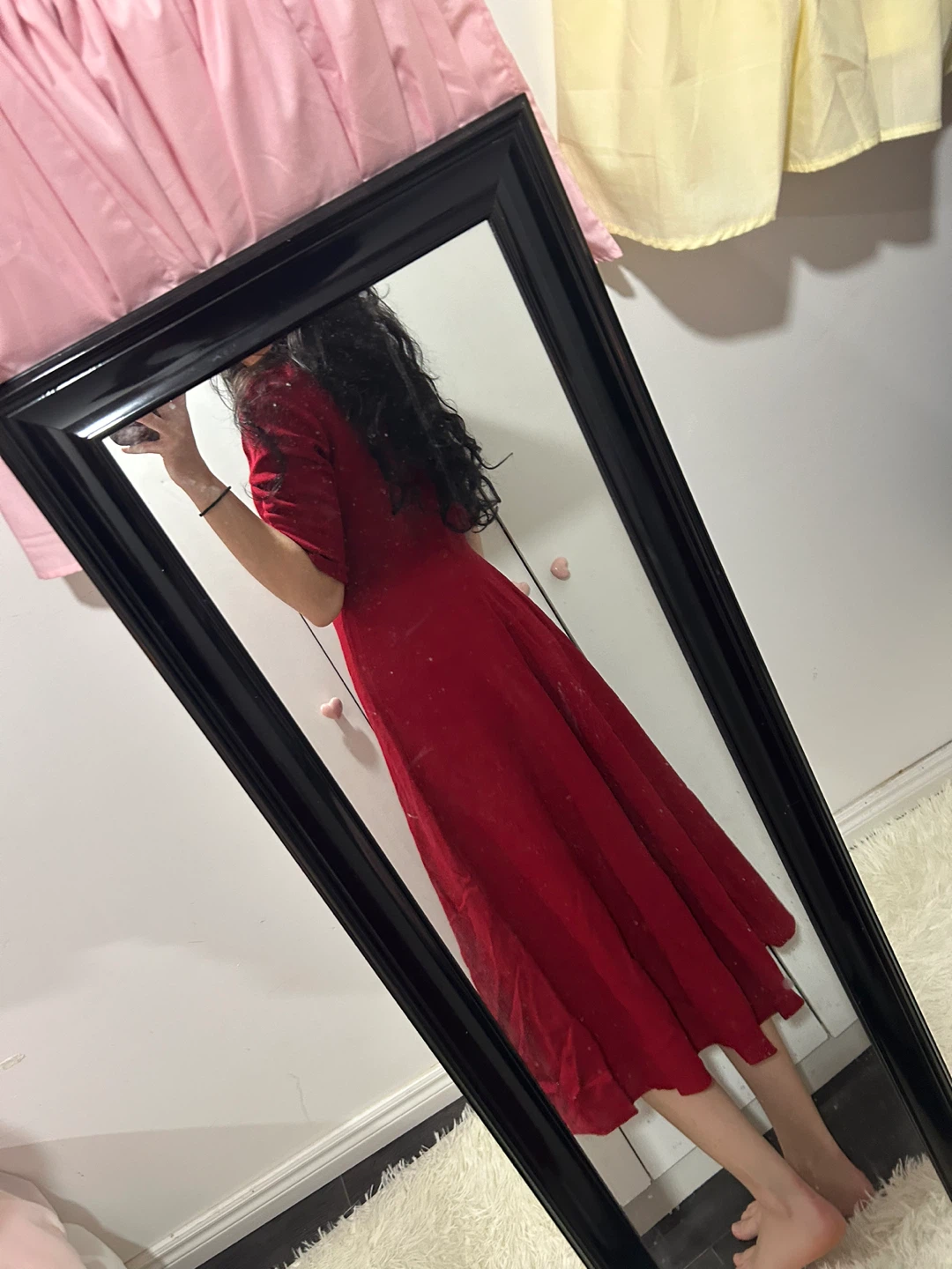 Red Midi Dress with Bow - photo 2