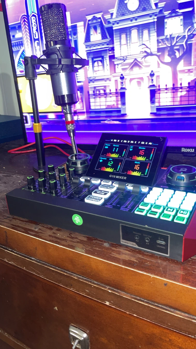 G10 tenlamp Audio Mixer with Microphone