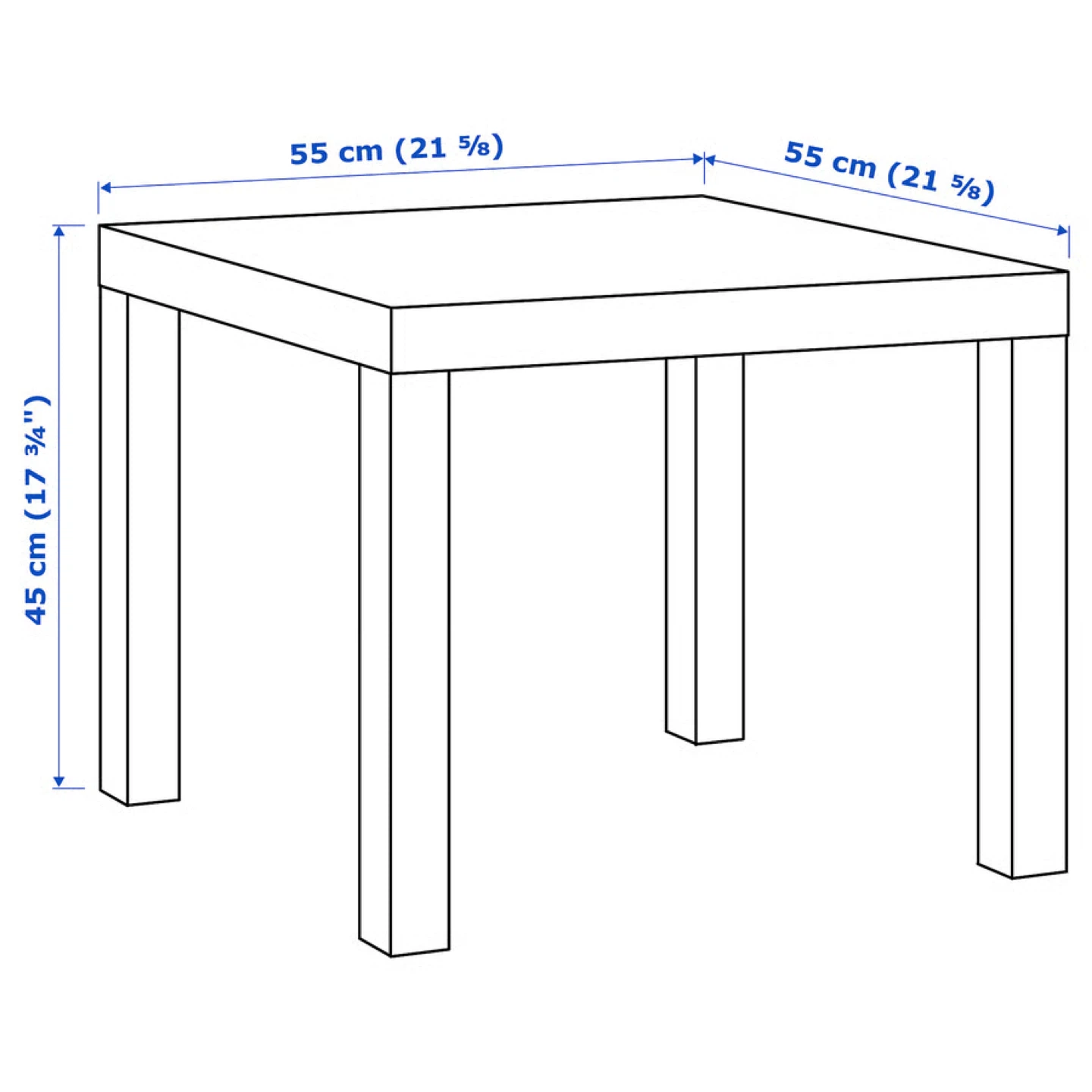 IKEA Black Square Side Table - photo 2