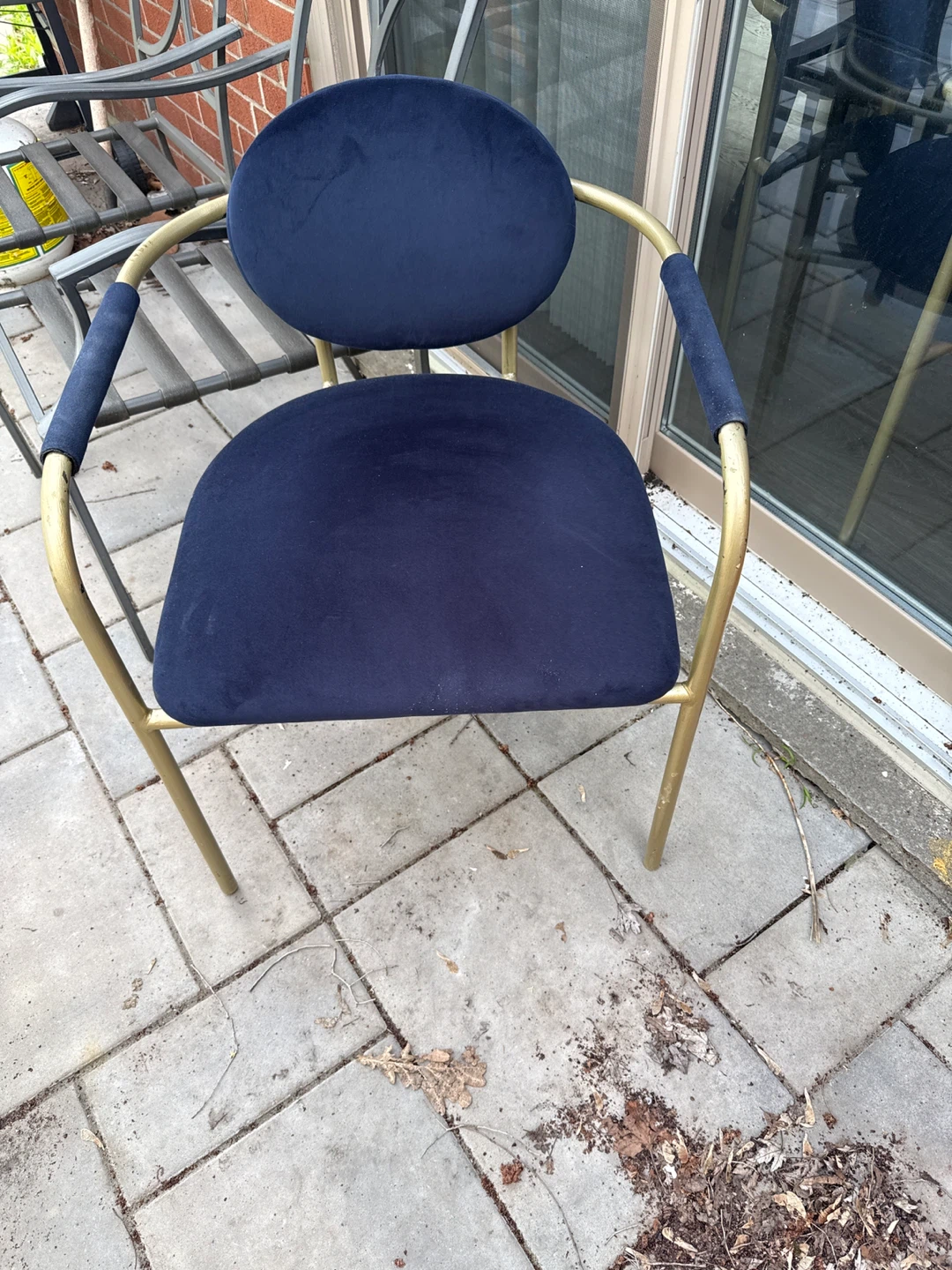 Navy Velvet Accent Chair