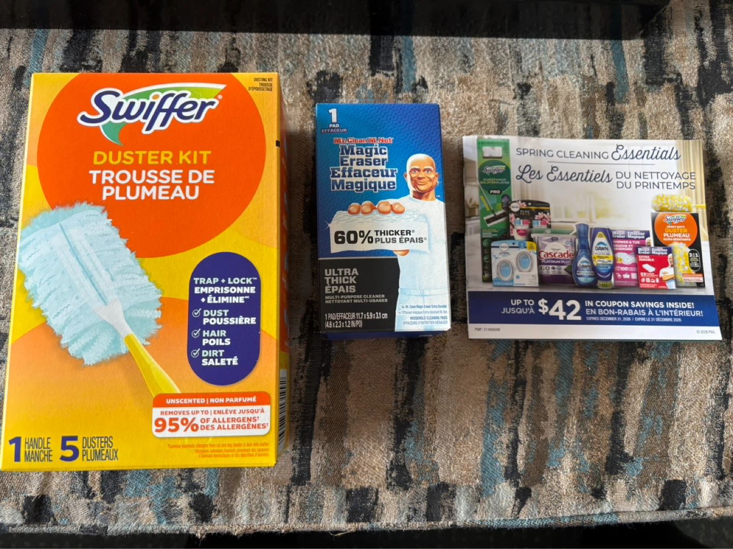 Cleaning supply bundle with pack of coupons