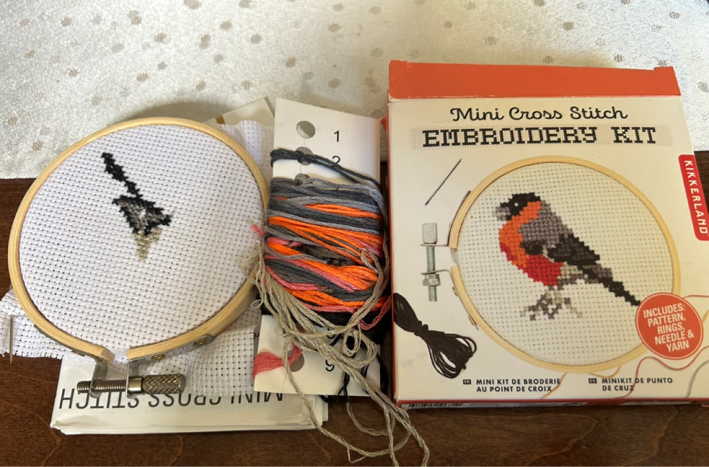 🌱Gently used Mini Cross Stitch Embroidery Kit