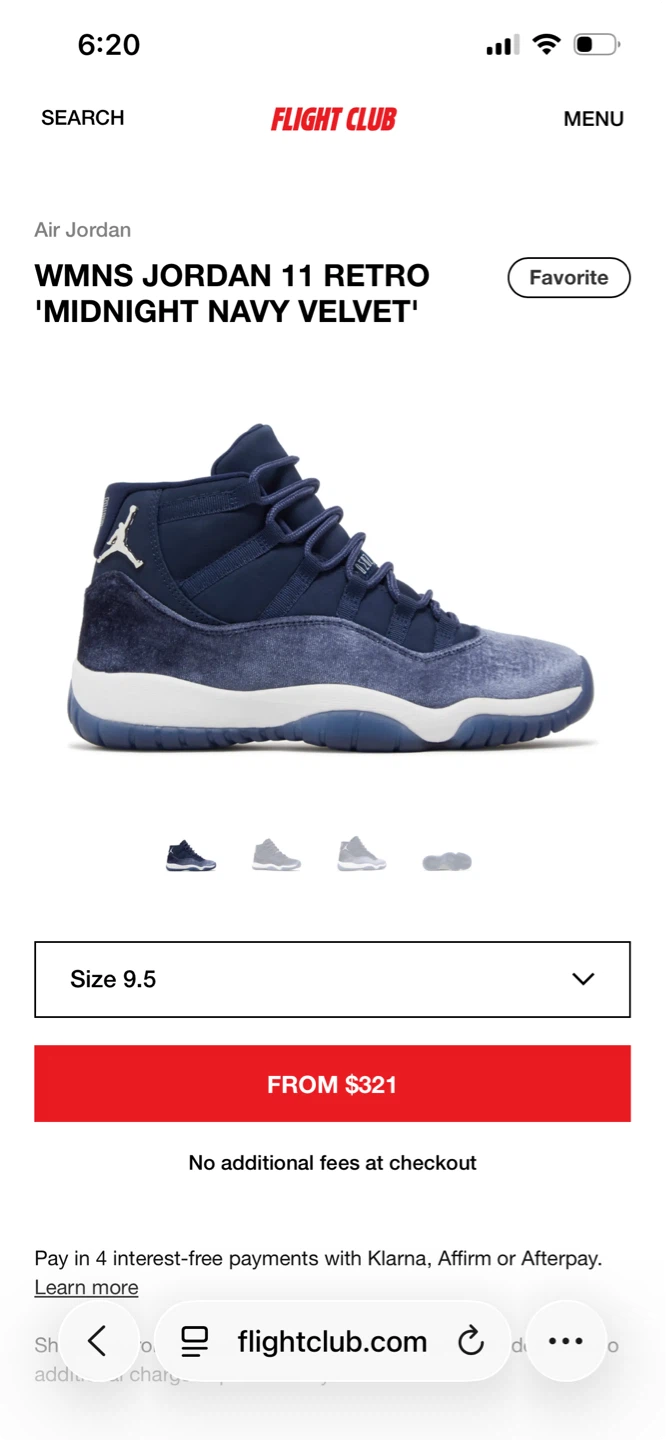 Air Jordan 11 Retro WMNS Midnight Navy Velvet