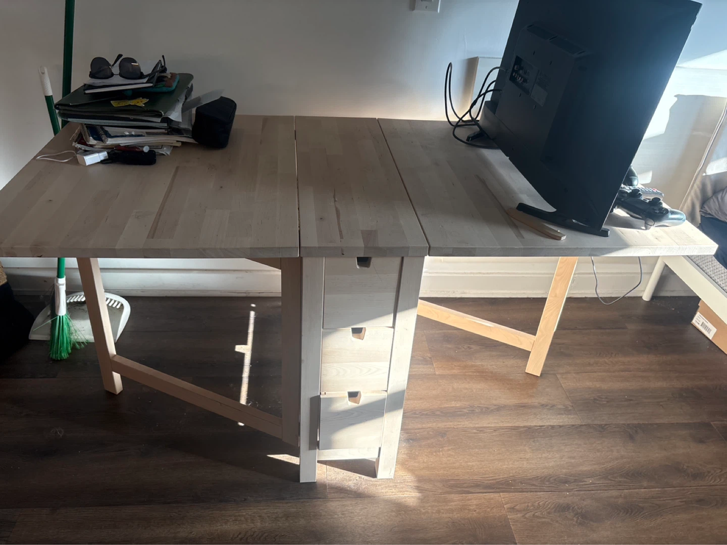 Drop Leaf Table with Drawers