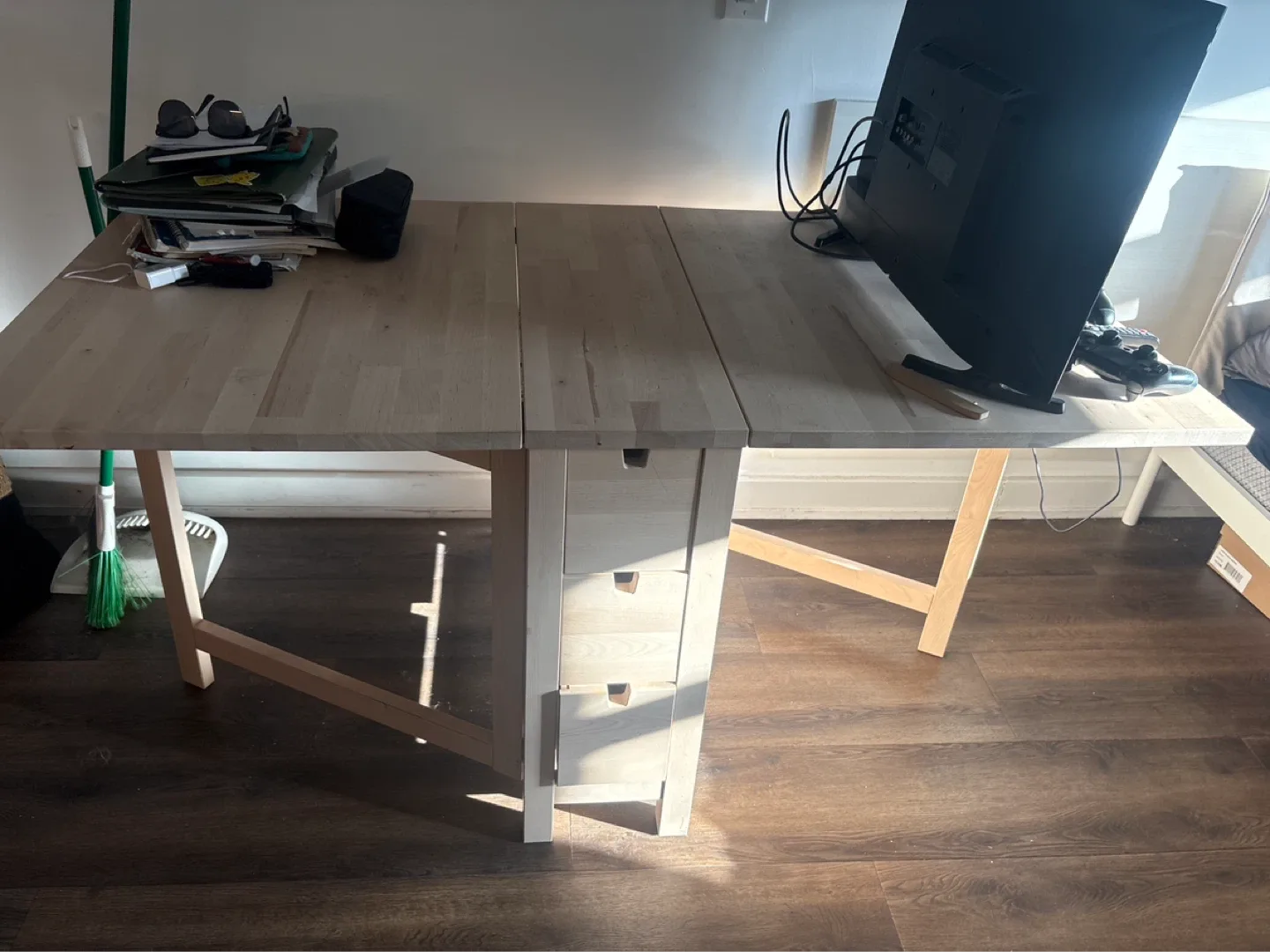 Drop Leaf Table with Drawers