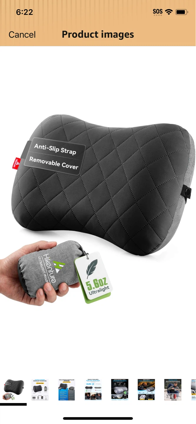 New-HIKENTURE Ultralight Inflatable Travel Pillow