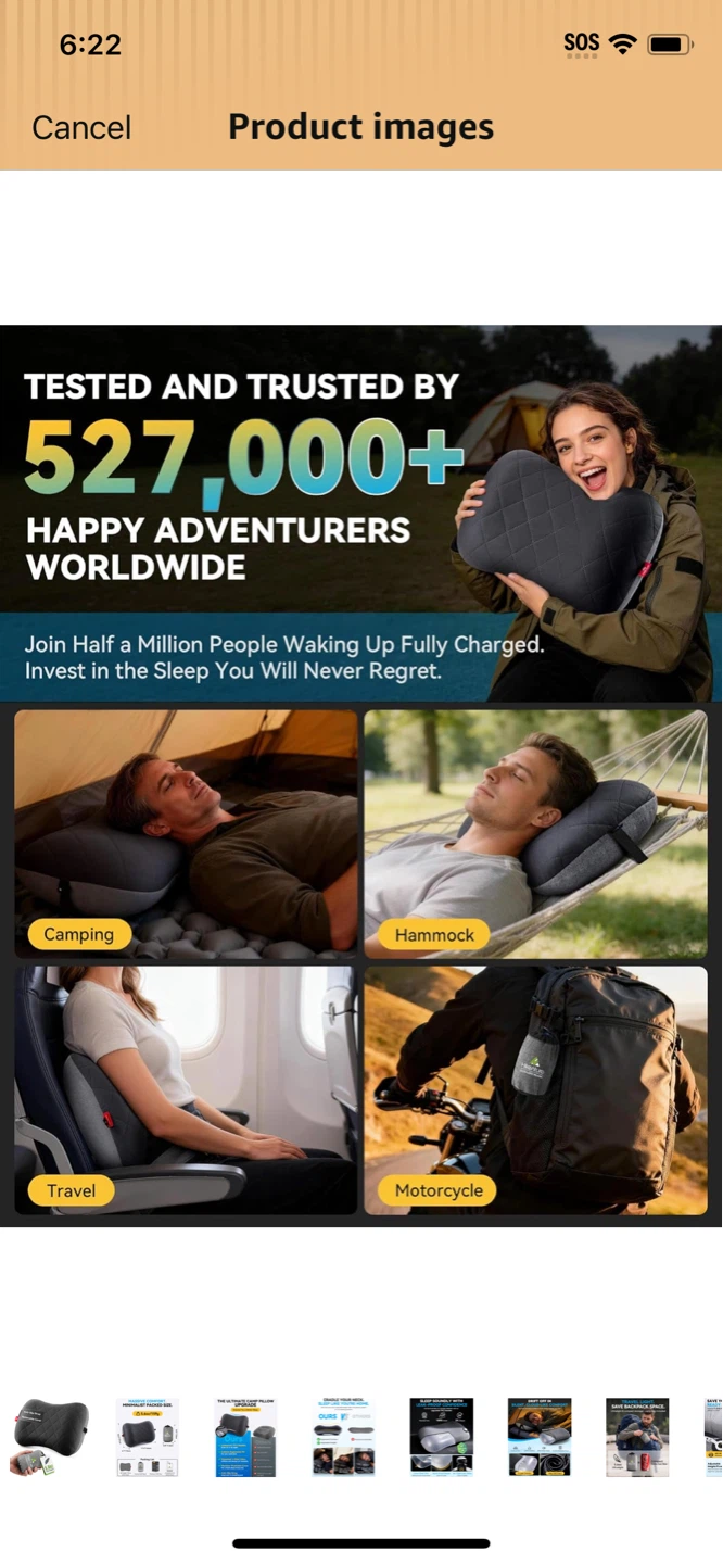 New-HIKENTURE Ultralight Inflatable Travel Pillow - photo 5