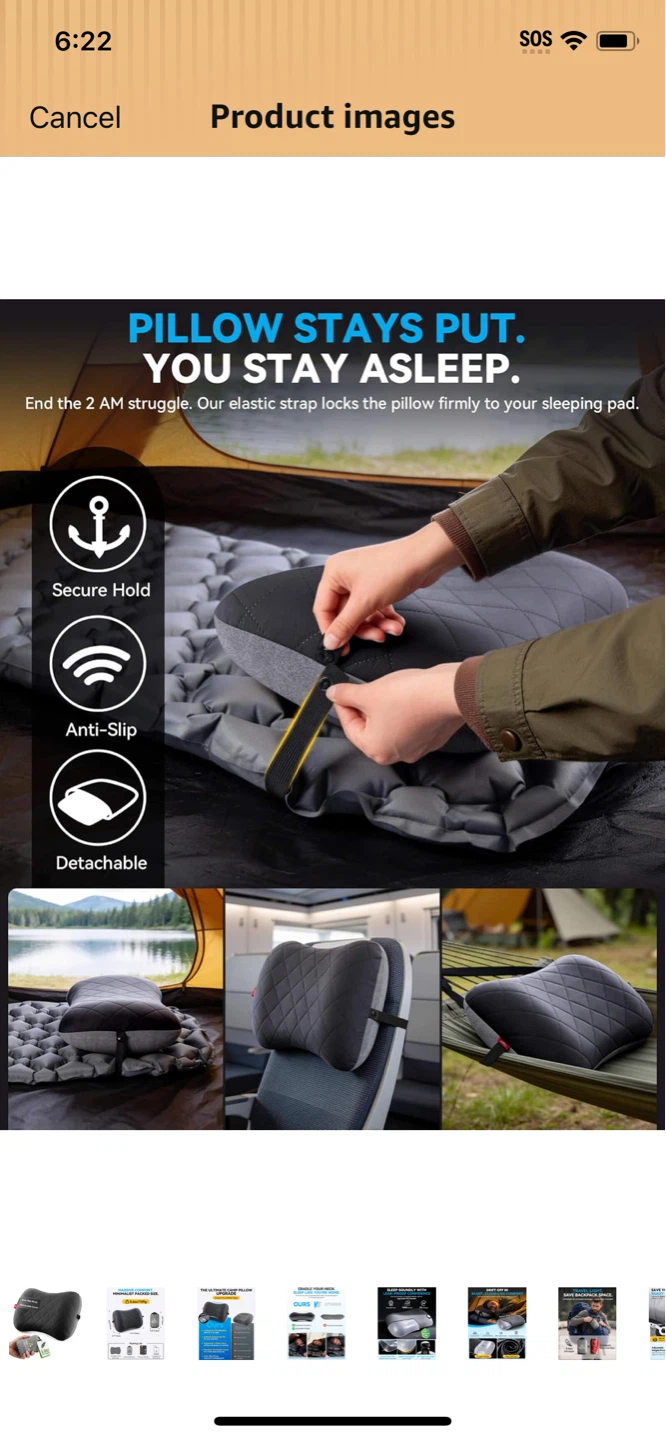New-HIKENTURE Ultralight Inflatable Travel Pillow - photo 3