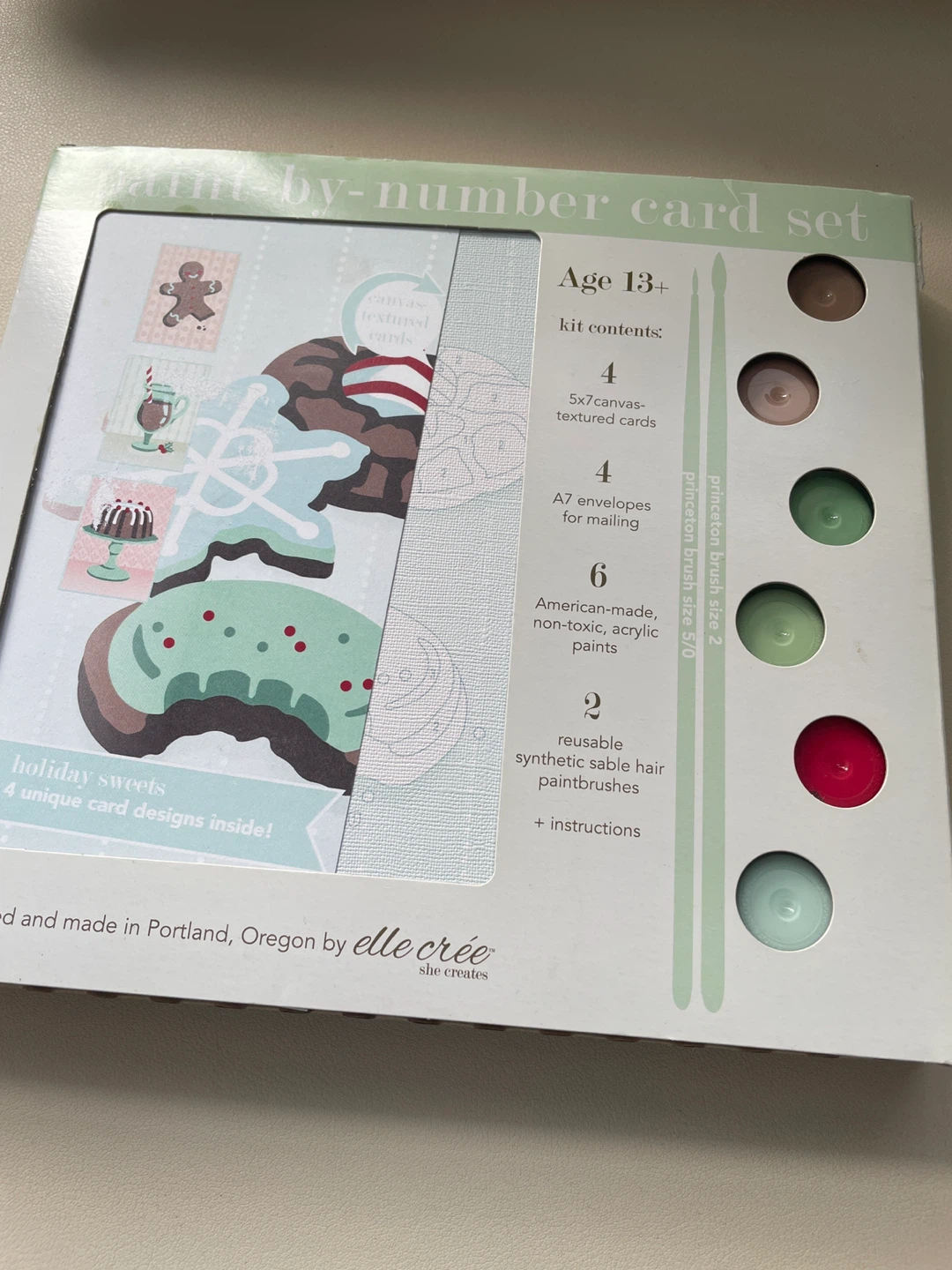 Elle Crée Paint-by-Number Card Set - Holiday Sweets
