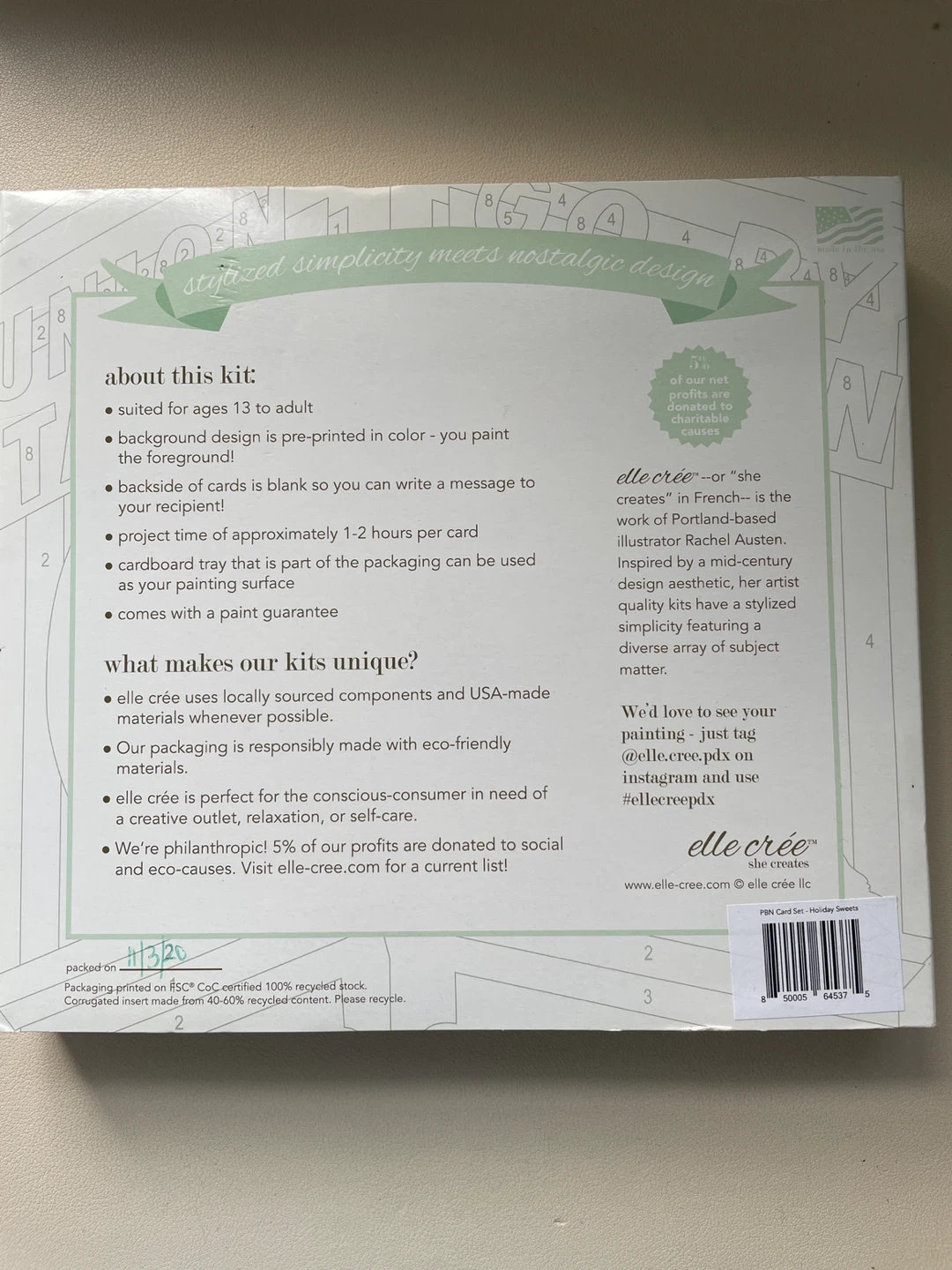 Elle Crée Paint-by-Number Card Set - Holiday Sweets - photo 3