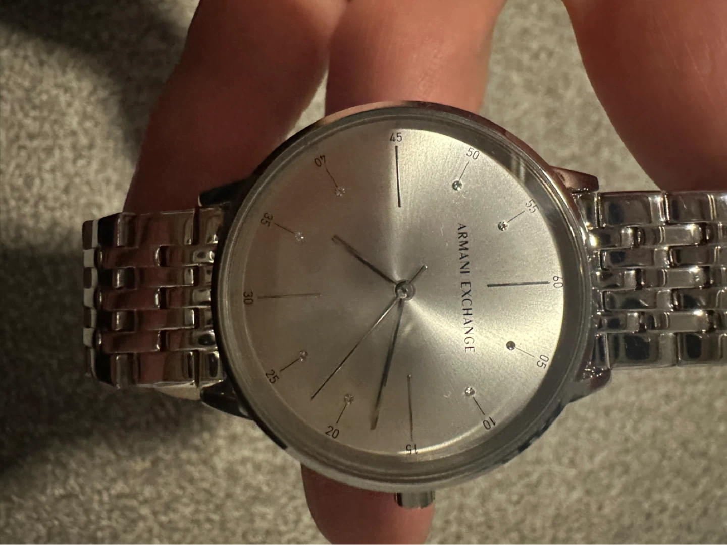 Armani Exchange Silver Stainless Steel Watch AX5578