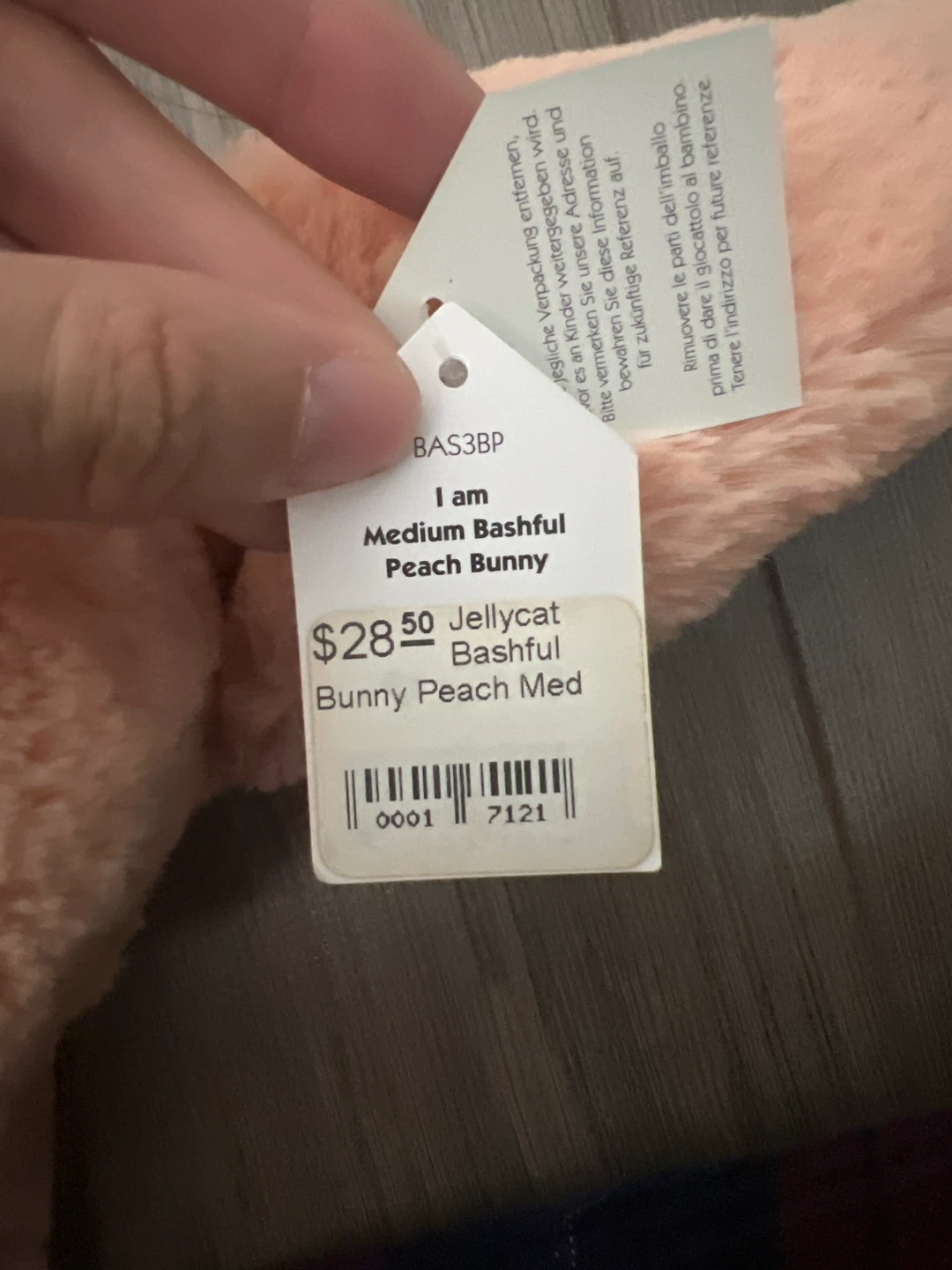 Jellycat Bashful Medium Peach Bunny - photo 4