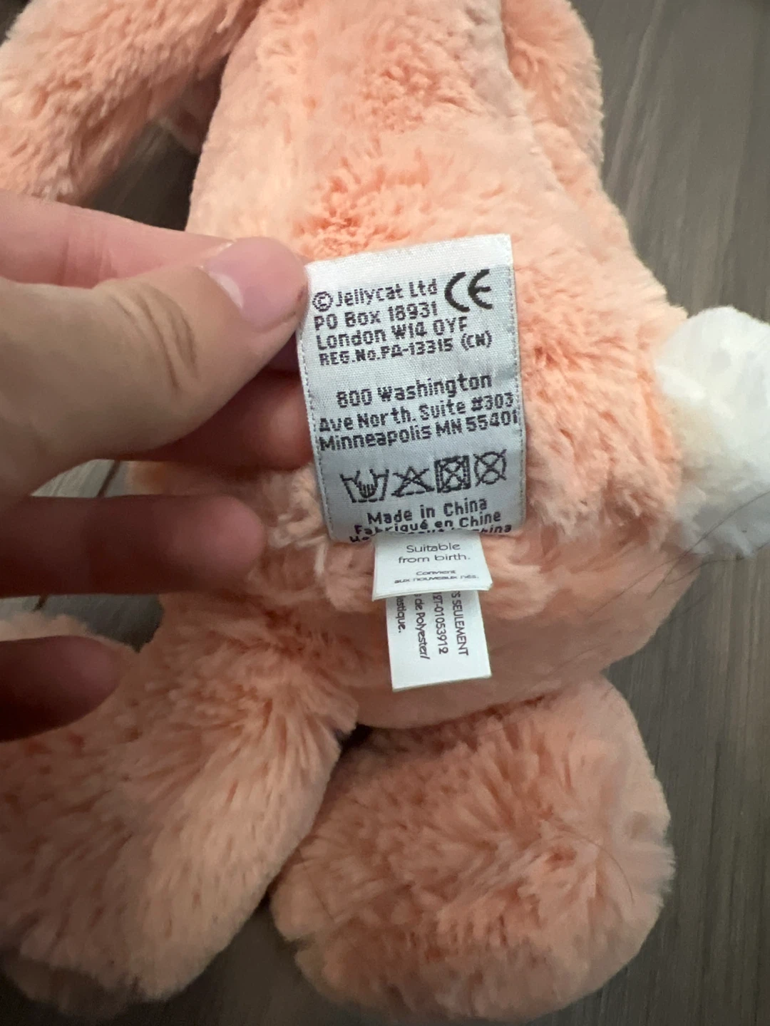 Jellycat Bashful Medium Peach Bunny - photo 3