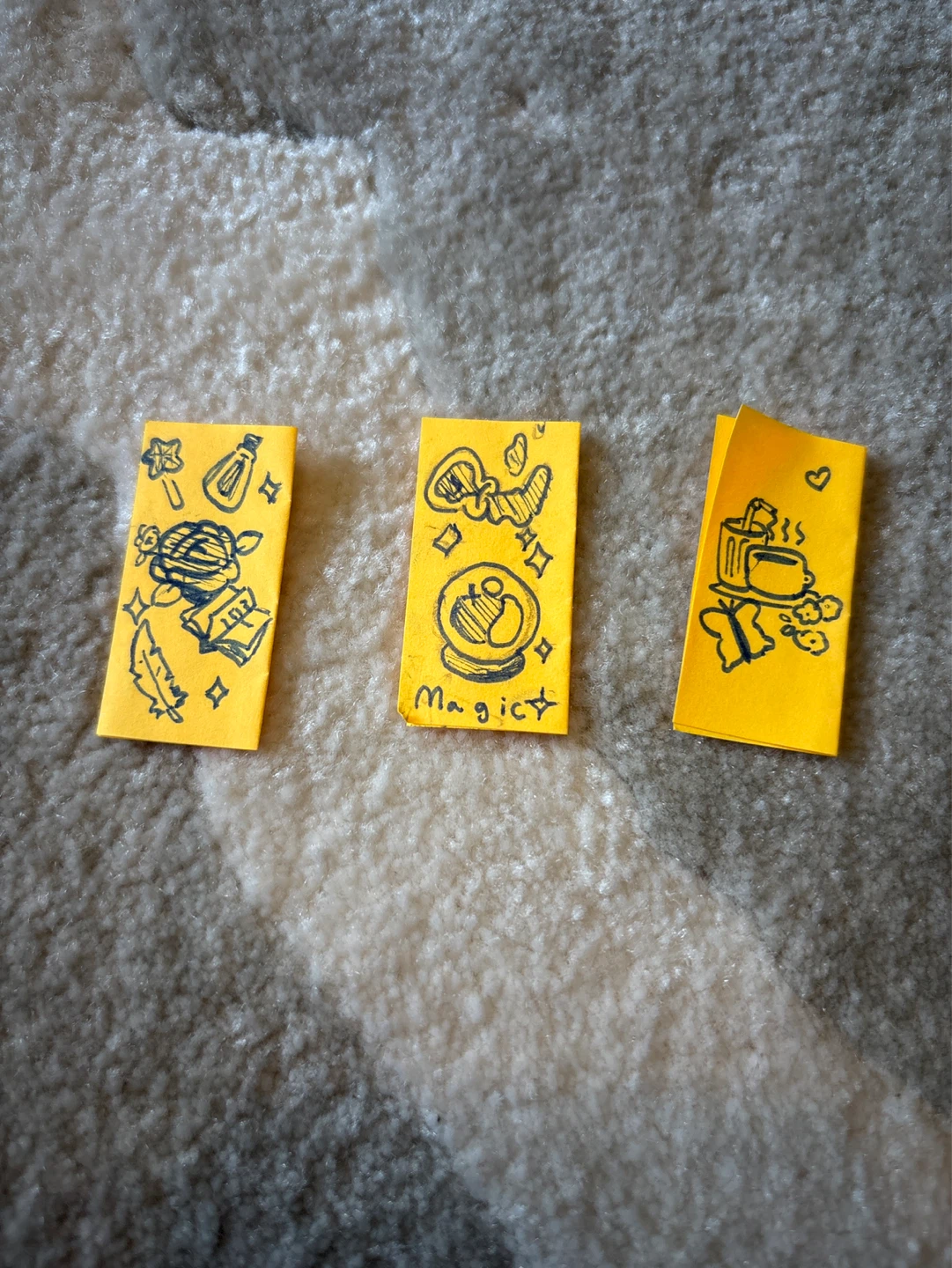 Set of 3 Hand-Drawn Bookmarks
