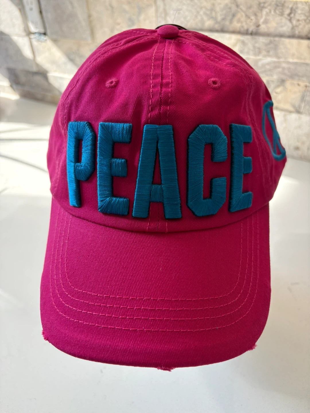 Pink "Peace" Baseball Cap - photo 2