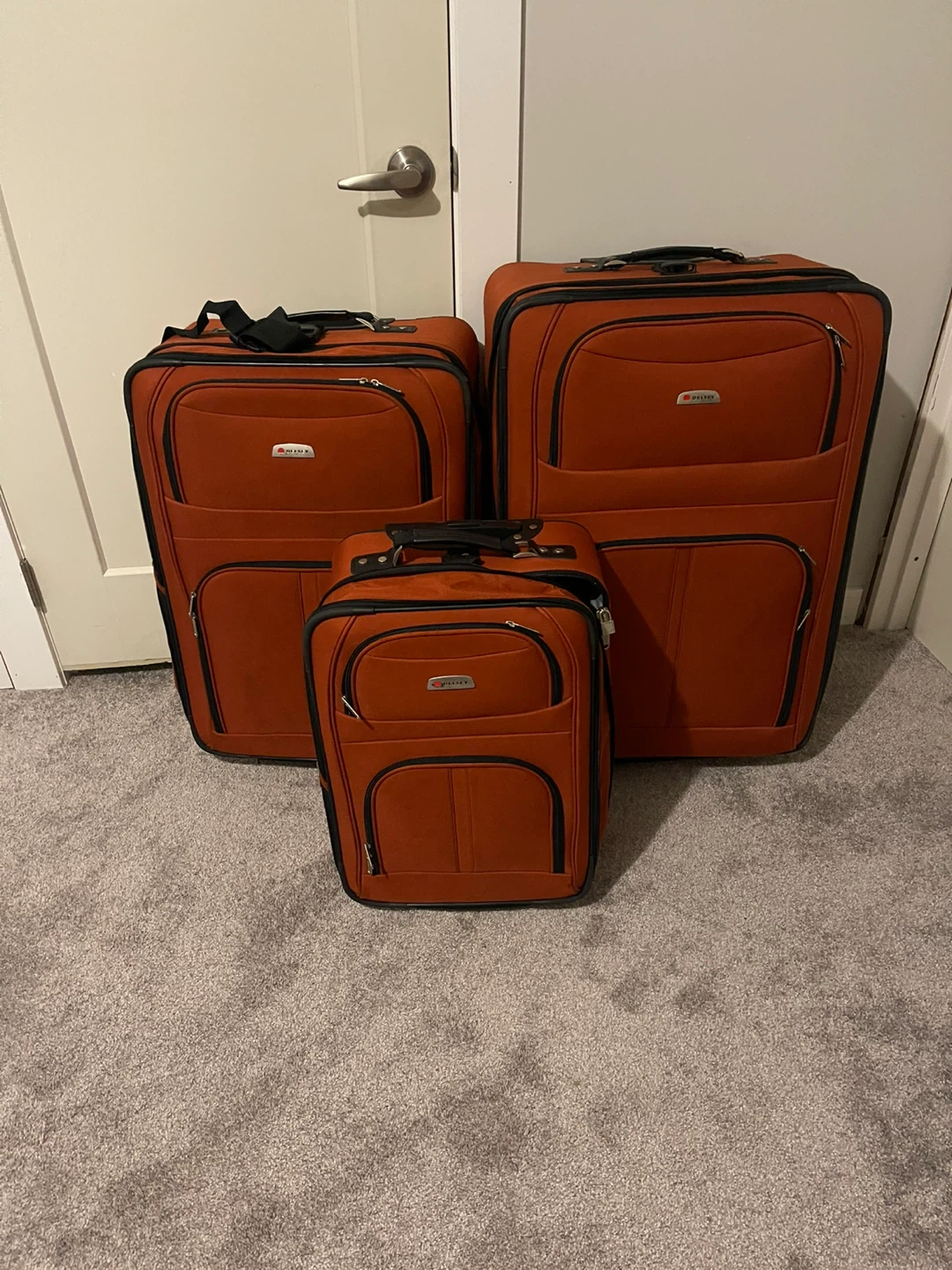 Set of 3 Orange Skyway Luggage