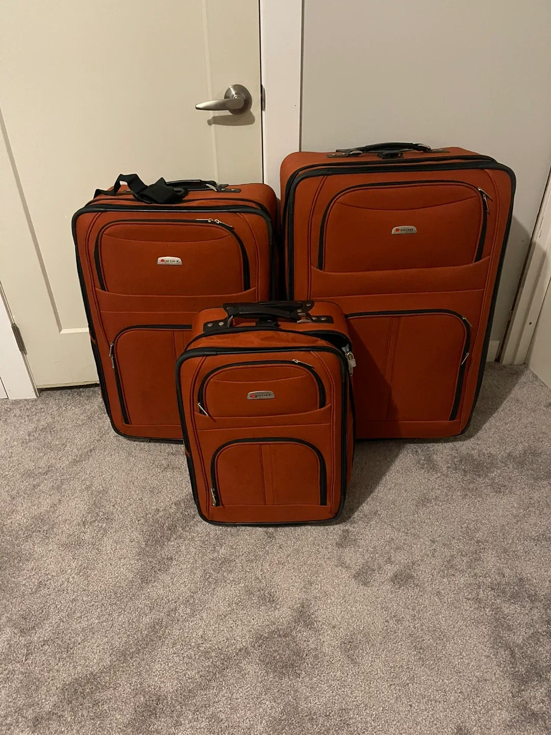 Set of 3 Orange Skyway Luggage
