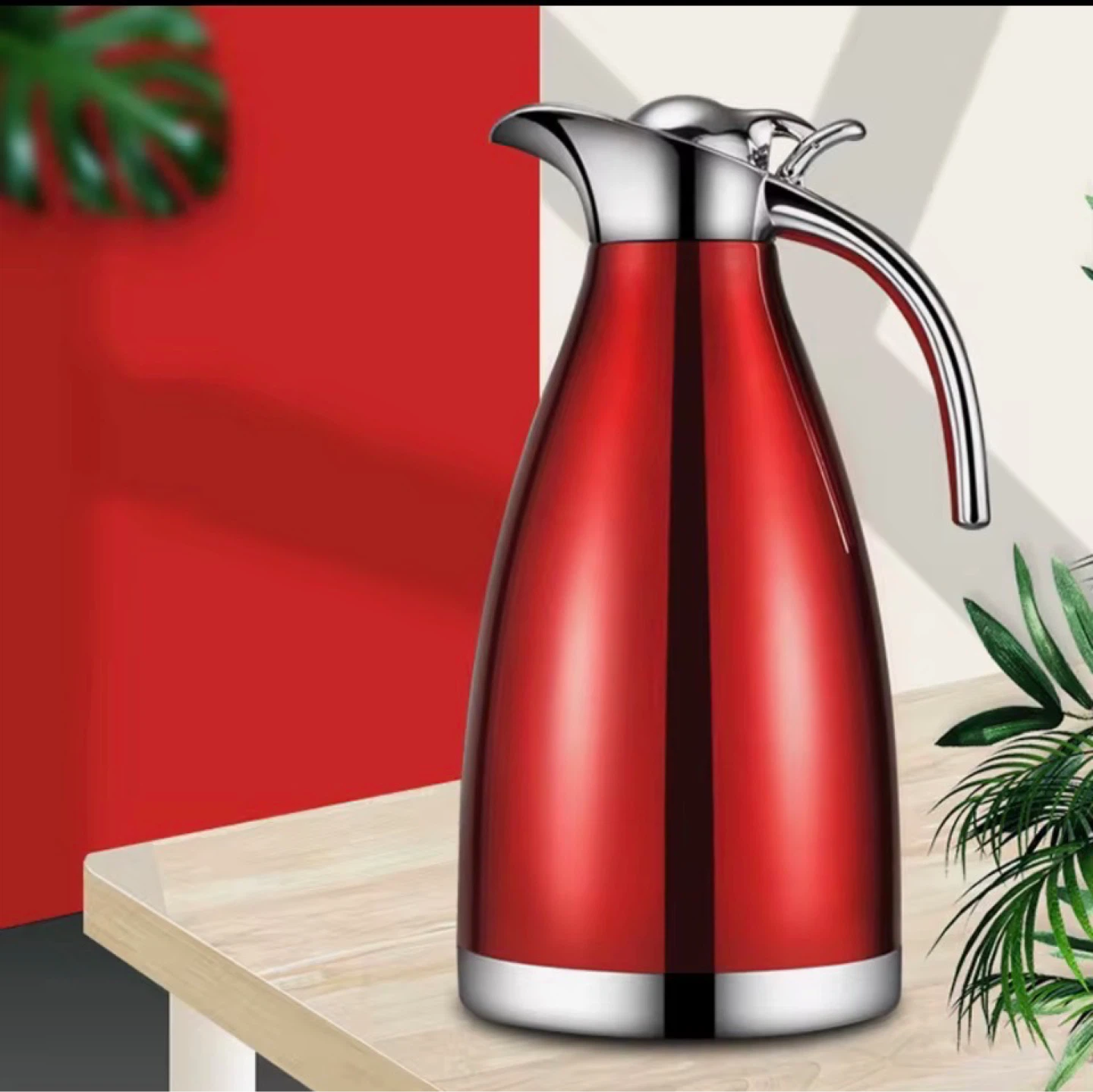 Double wall stainless steel coffee/tea pot thermos kettle - photo 2