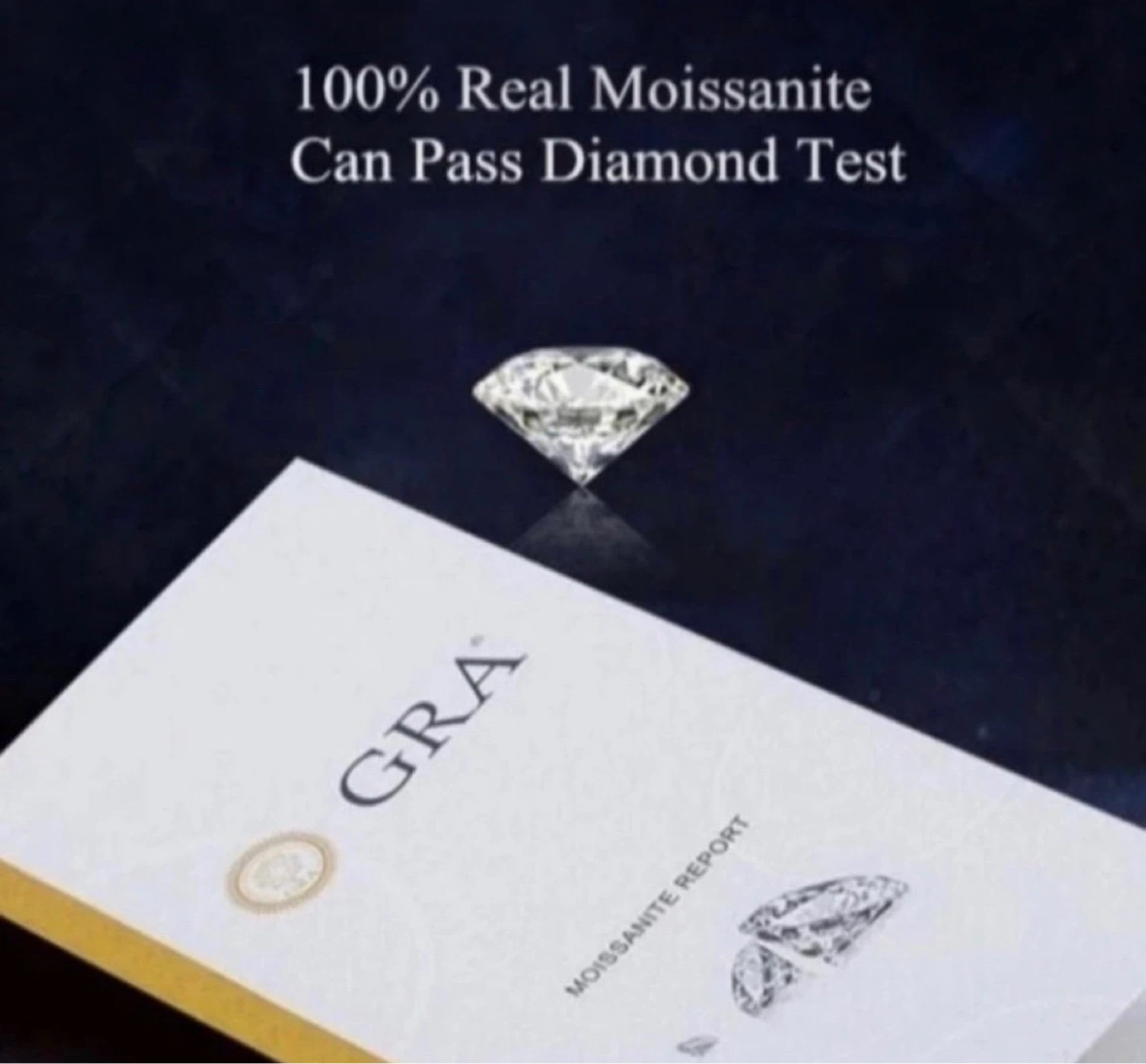 big sale* 3CT Pear Cut Moissanite Solid Gold Engagement - photo 5