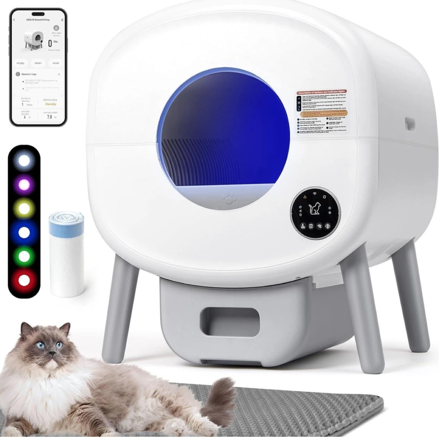 Automatic Pet Litter Box with App Control