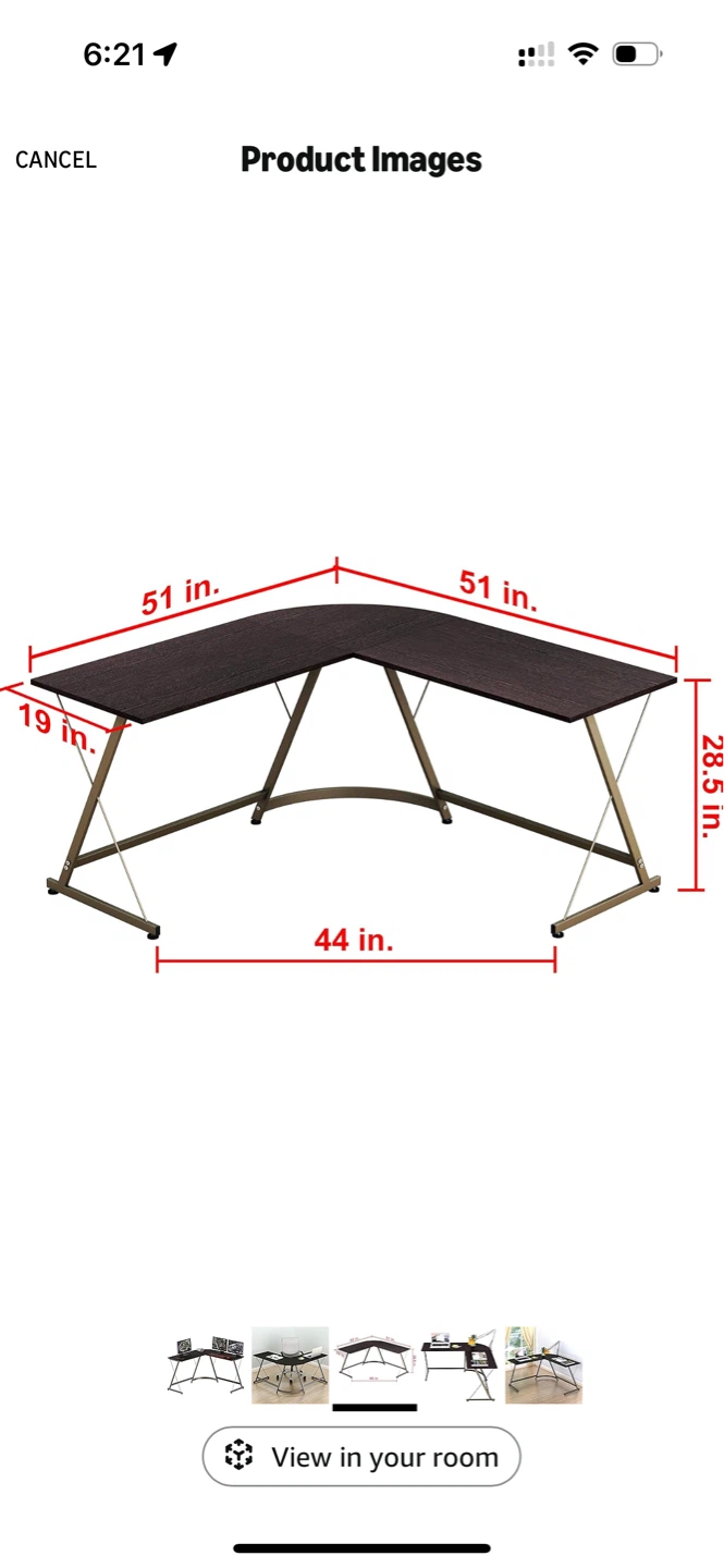 L-Shaped Corner Desk *Good Condition* - photo 5