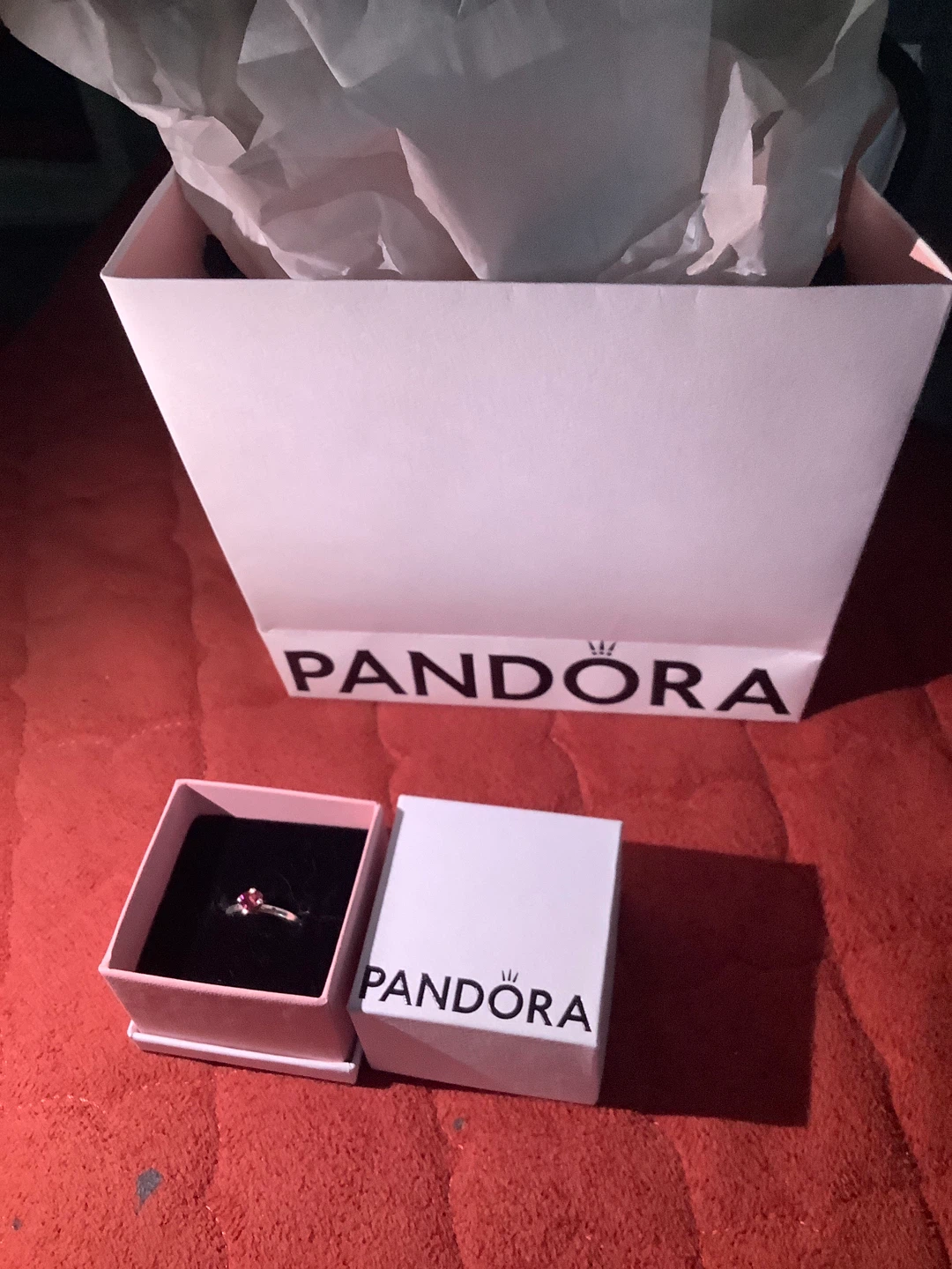Pandora Ring with Heart-Shaped Stone