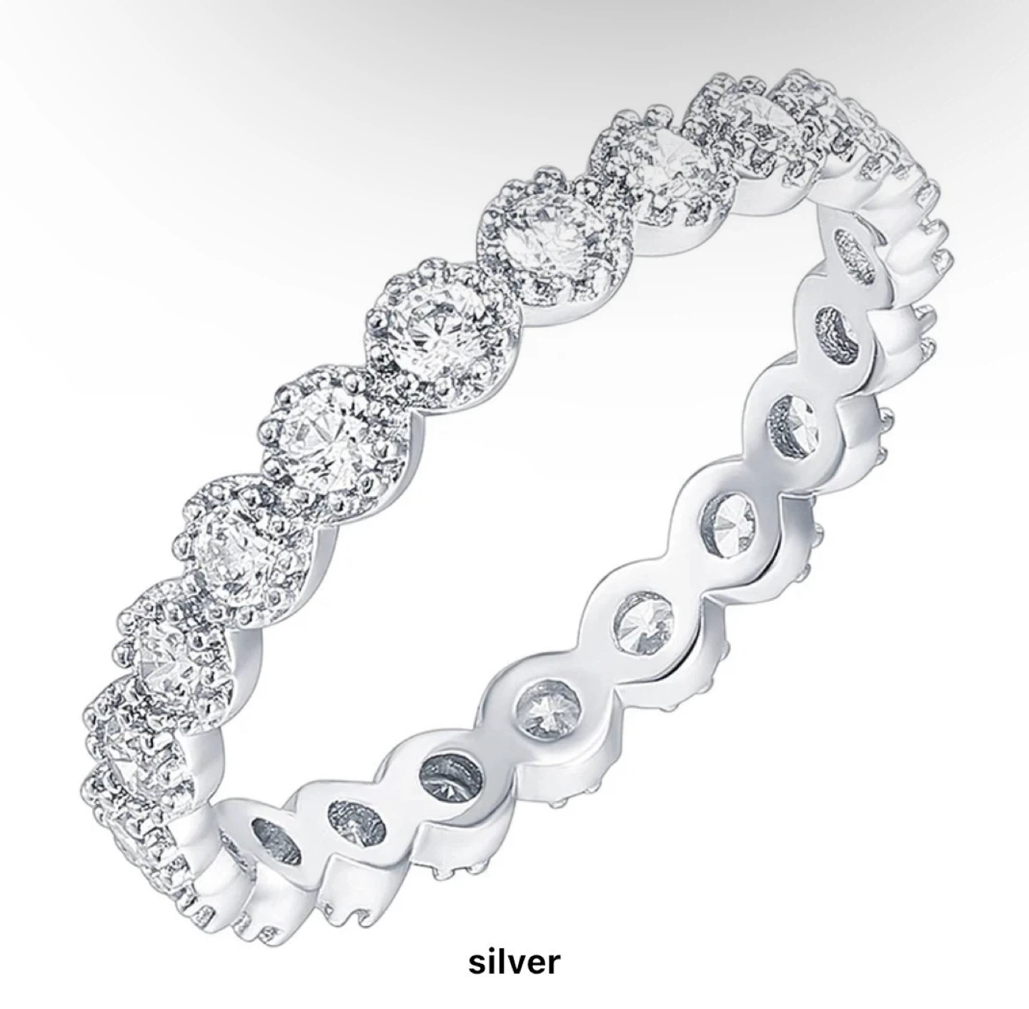Women's Yellow Gold/ Silver wedding band - photo 3