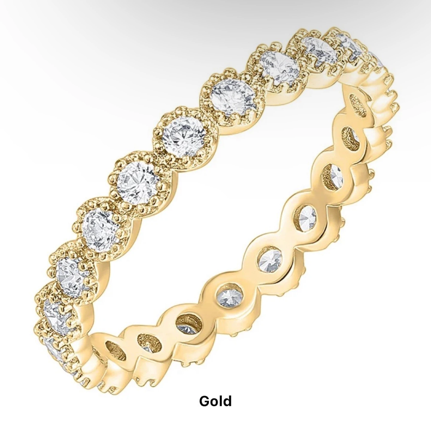 Women's Yellow Gold/ Silver wedding band - photo 4