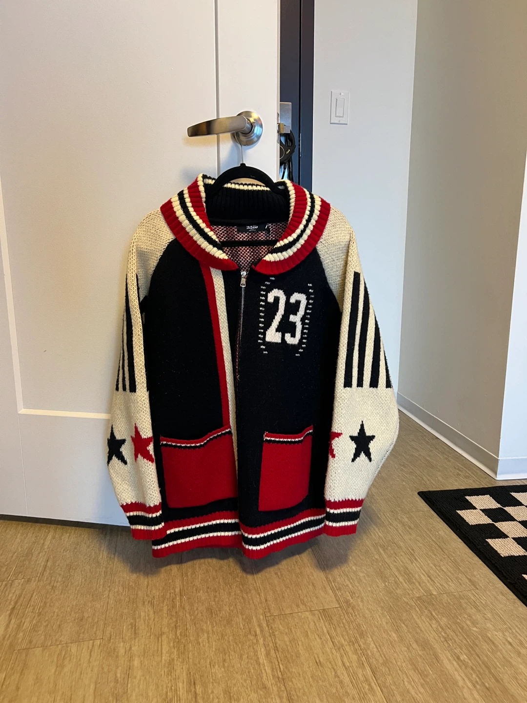 Jaded London "23" Varsity Bomber Cardigan