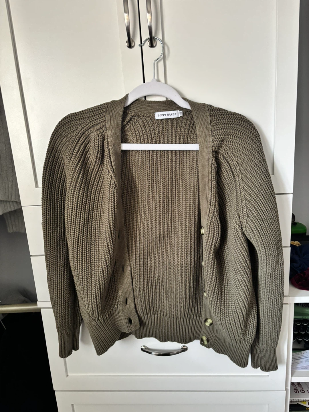 Poppy Barley Cardigan - Olive Green - photo 2