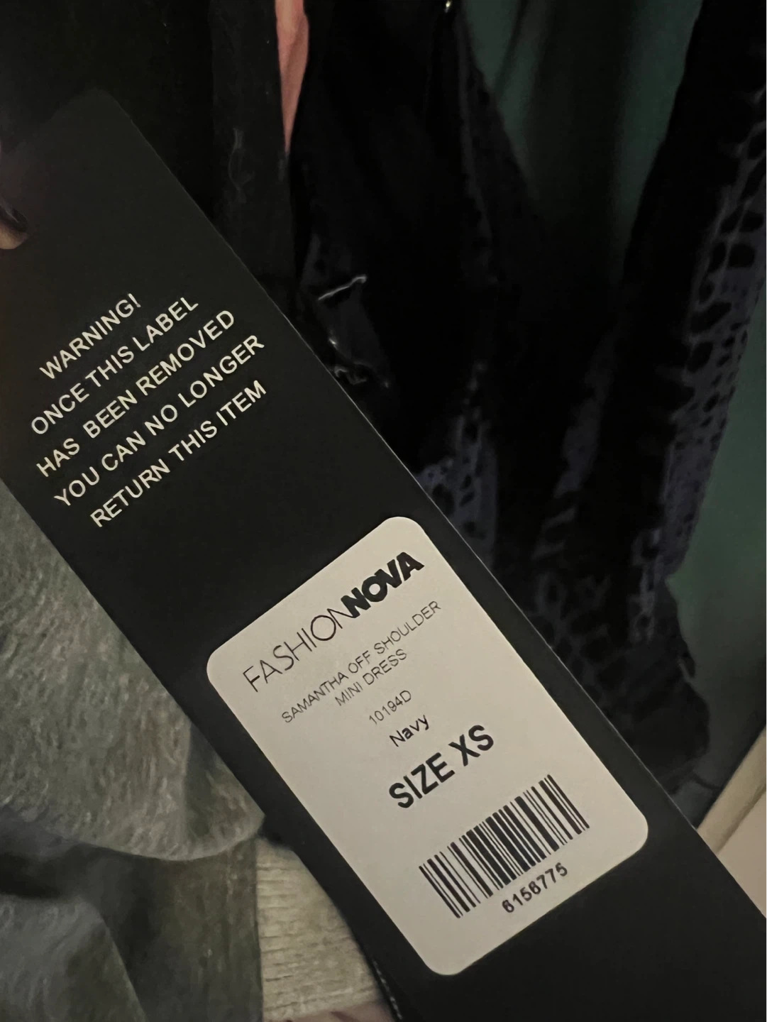 NWT Fashion Nova Mini Dress Navy XS - photo 3