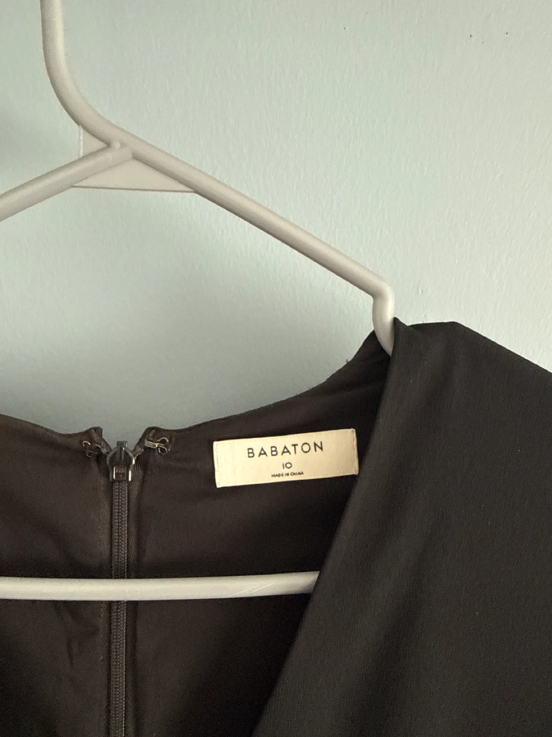 Babaton Black Long Sleeve V-Neck Dress Size 10 - photo 2