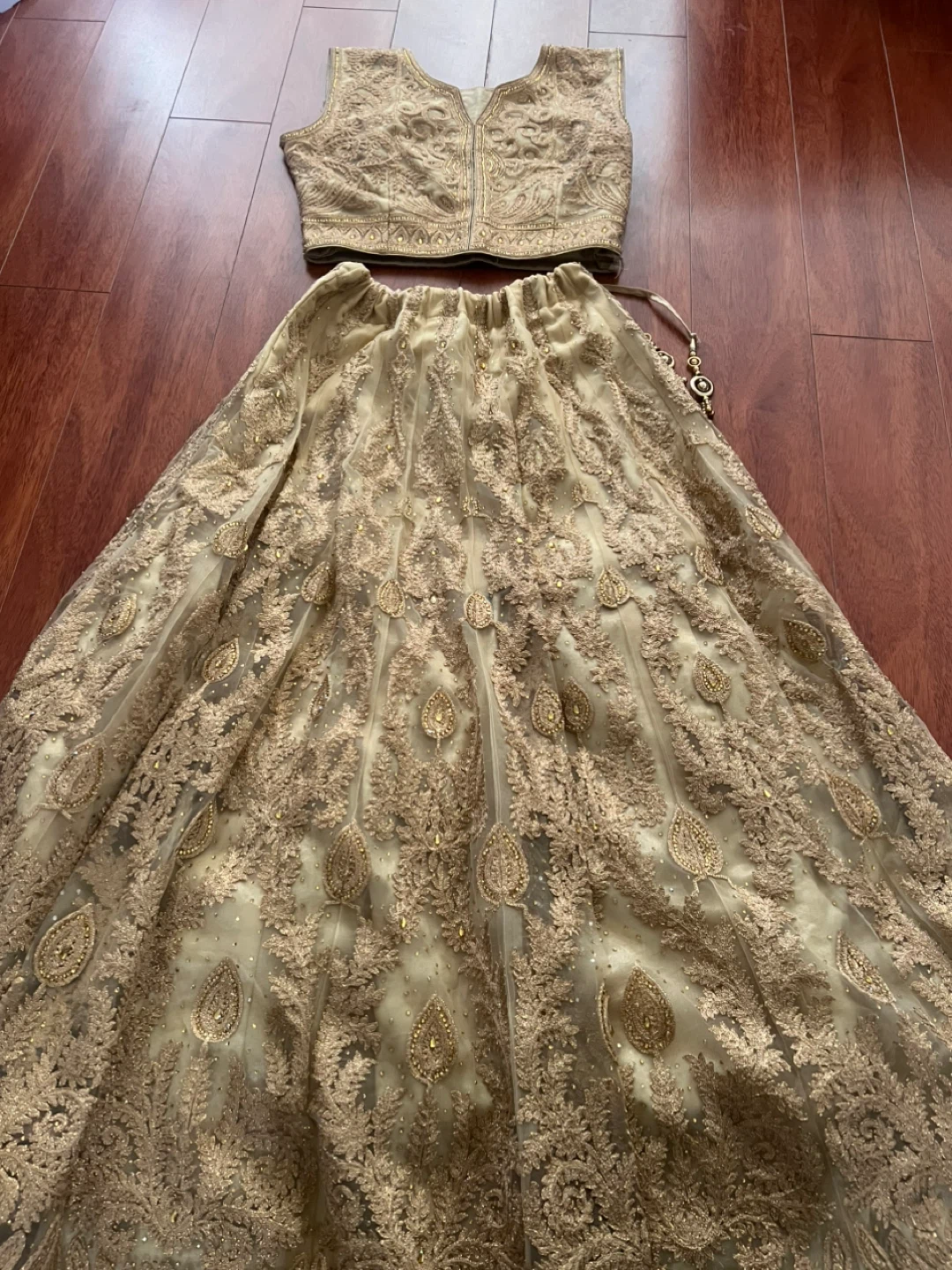 Gold Embroidered Lehenga Choli