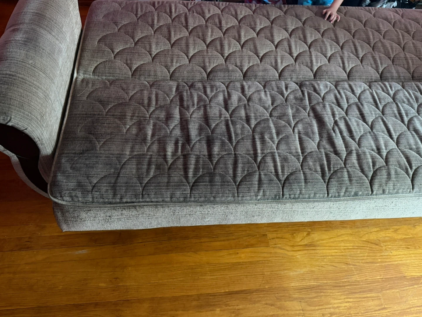 Tufted Sofa with Storage & Throw Pillows