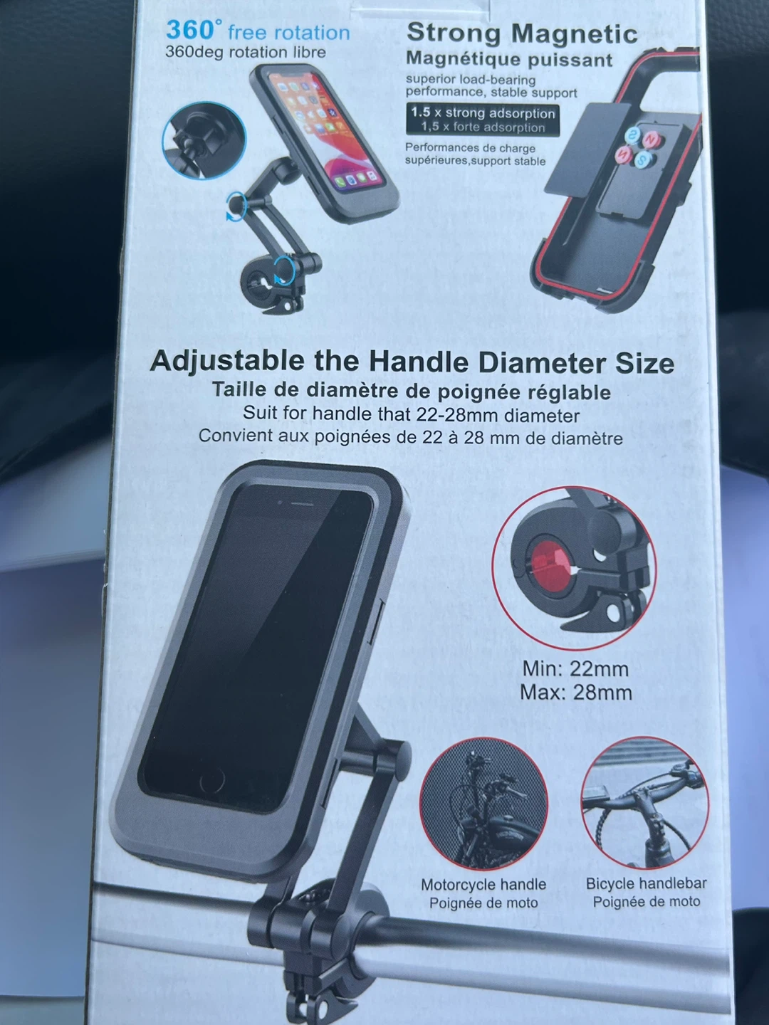 New In Box Waterproof Phone Holder Case for Bicycle Handlebars - photo 2