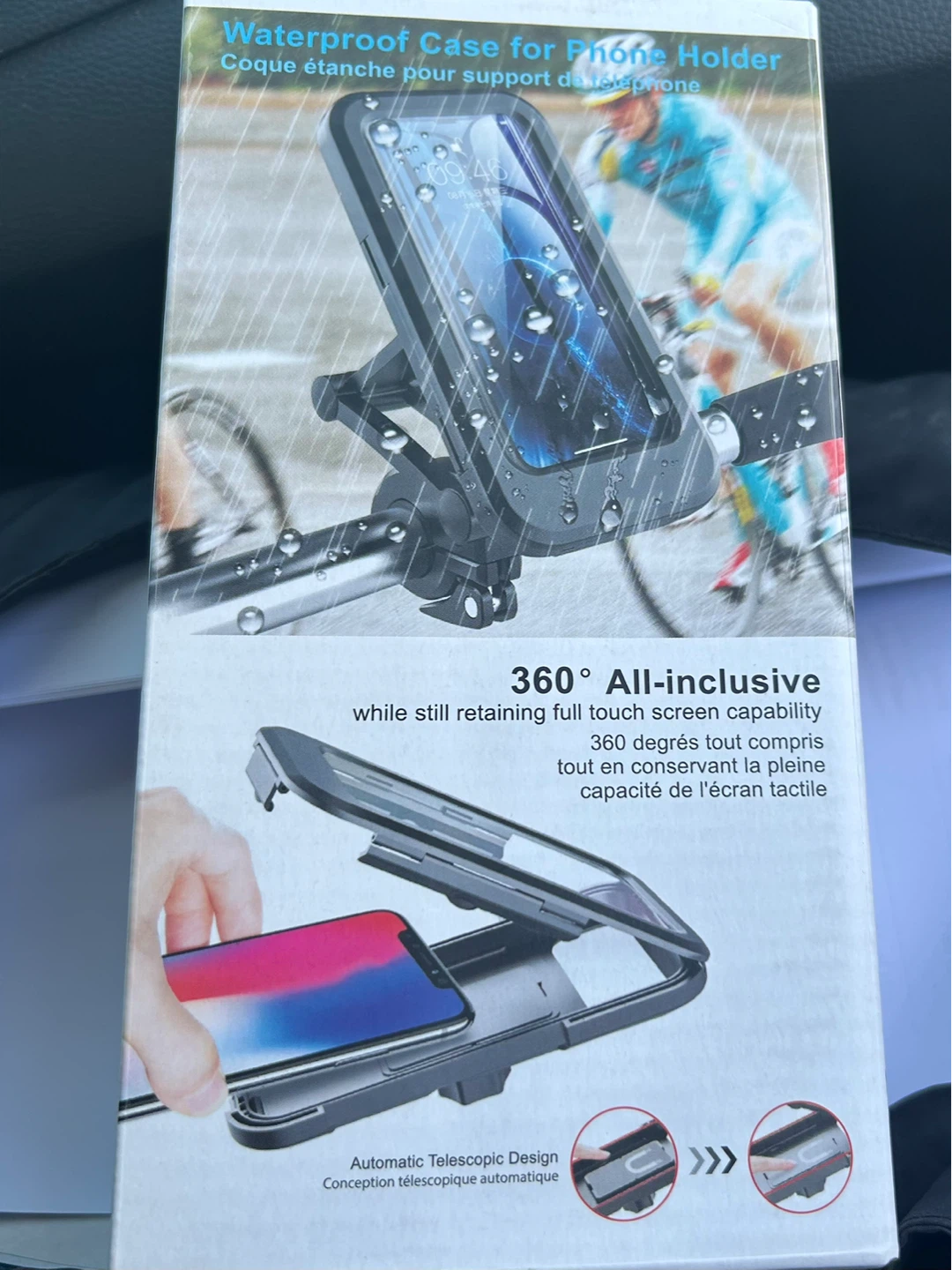 New In Box Waterproof Phone Holder Case for Bicycle Handlebars