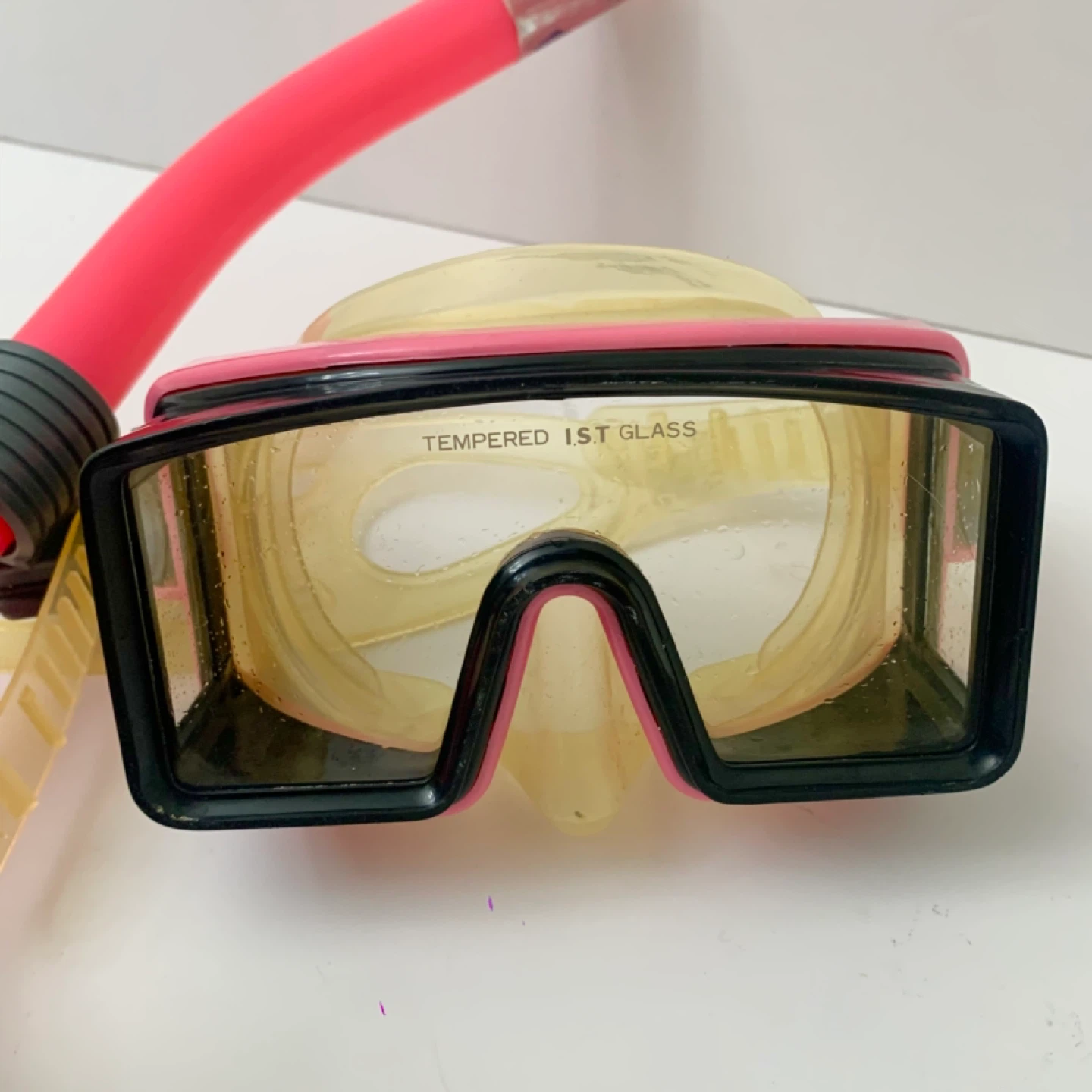 Snorkel Set Diving Mask Pink Swim Gear Snorkel Set Adult - photo 3