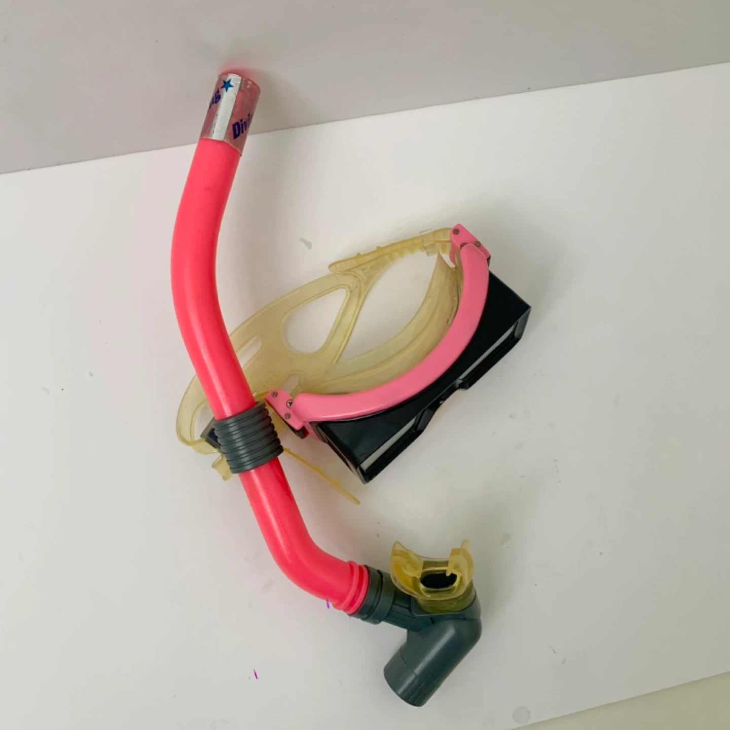 Snorkel Set Diving Mask Pink Swim Gear Snorkel Set Adult - photo 4