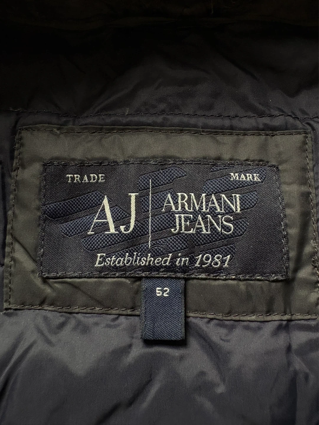 Armani Jeans quilted Black Puffer Jacket