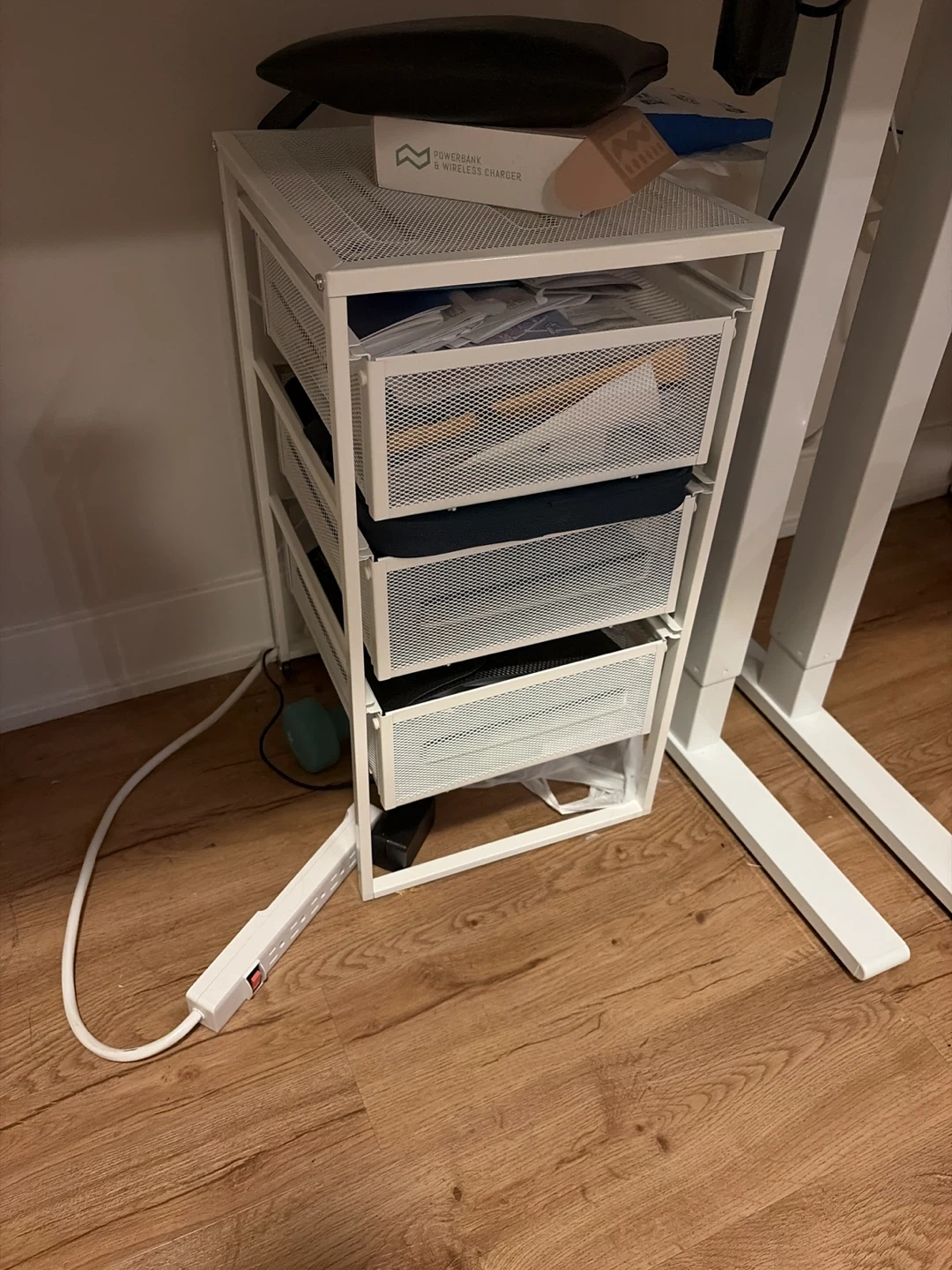 White 3-Drawer Storage Cart