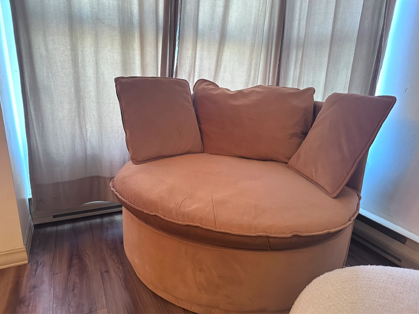 Genuine leather cuddle chair - photo 4