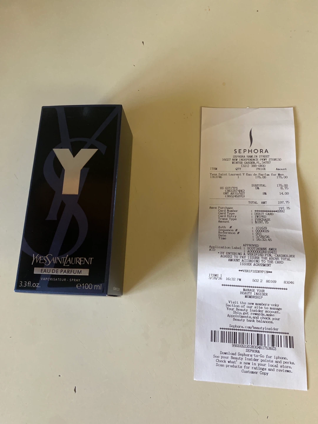 Yves Saint Laurent Y Eau de Parfum 100ml