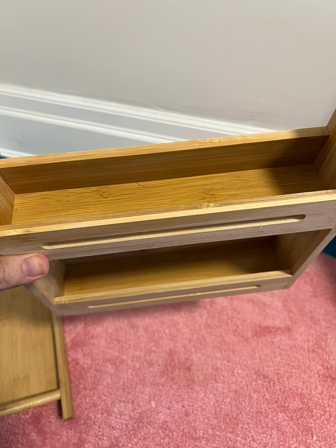 Bamboo Serving Tray with Handles & Spice Rack - photo 3
