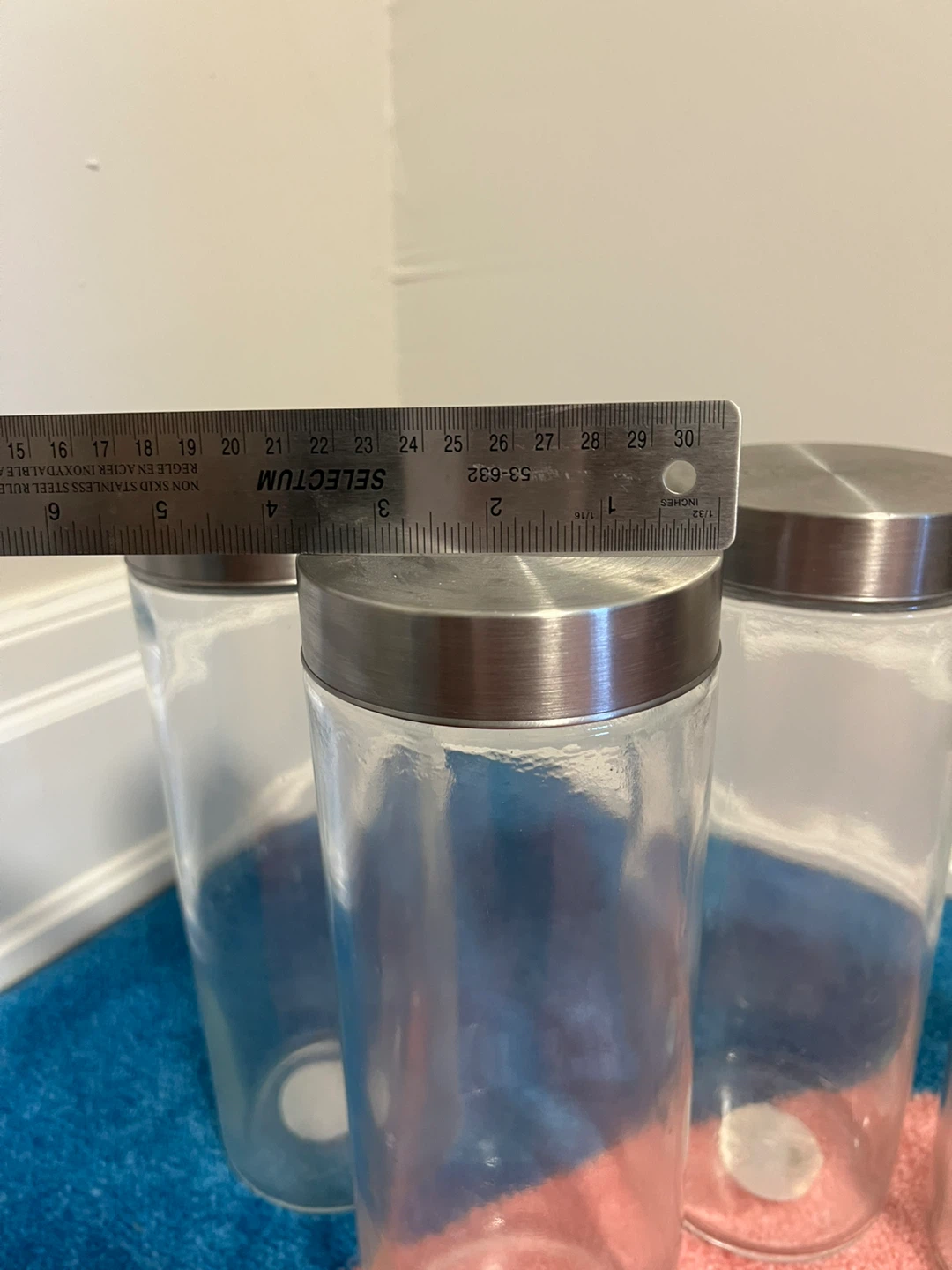 Glass Storage Jars with Stainless Steel Lids - Set of 4 - photo 5