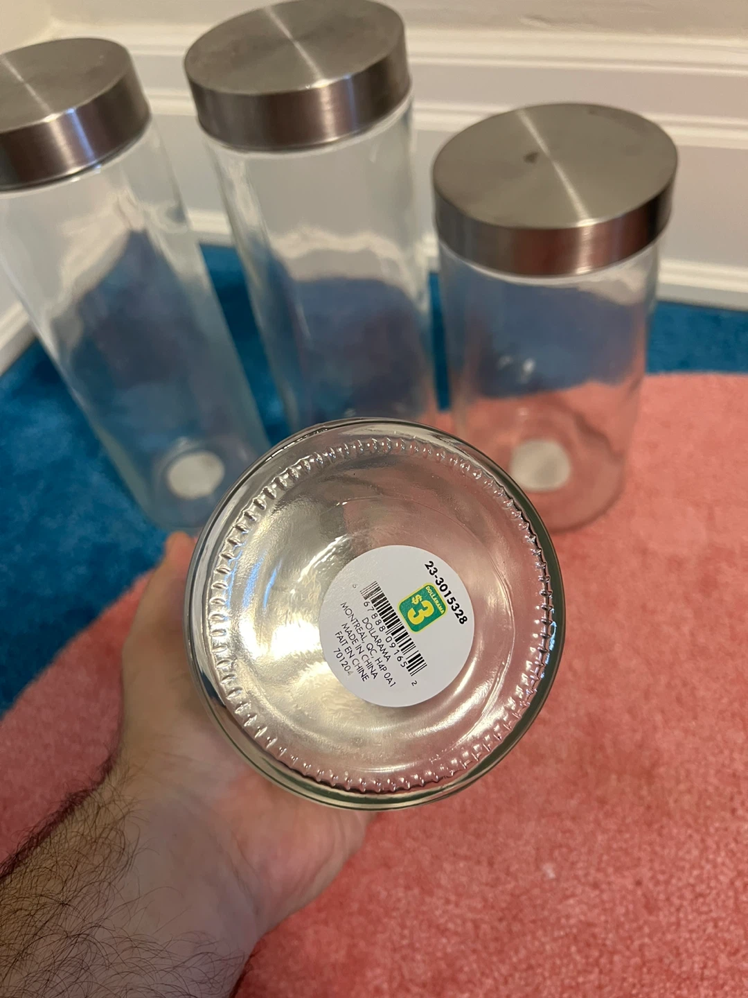Glass Storage Jars with Stainless Steel Lids - Set of 4 - photo 2