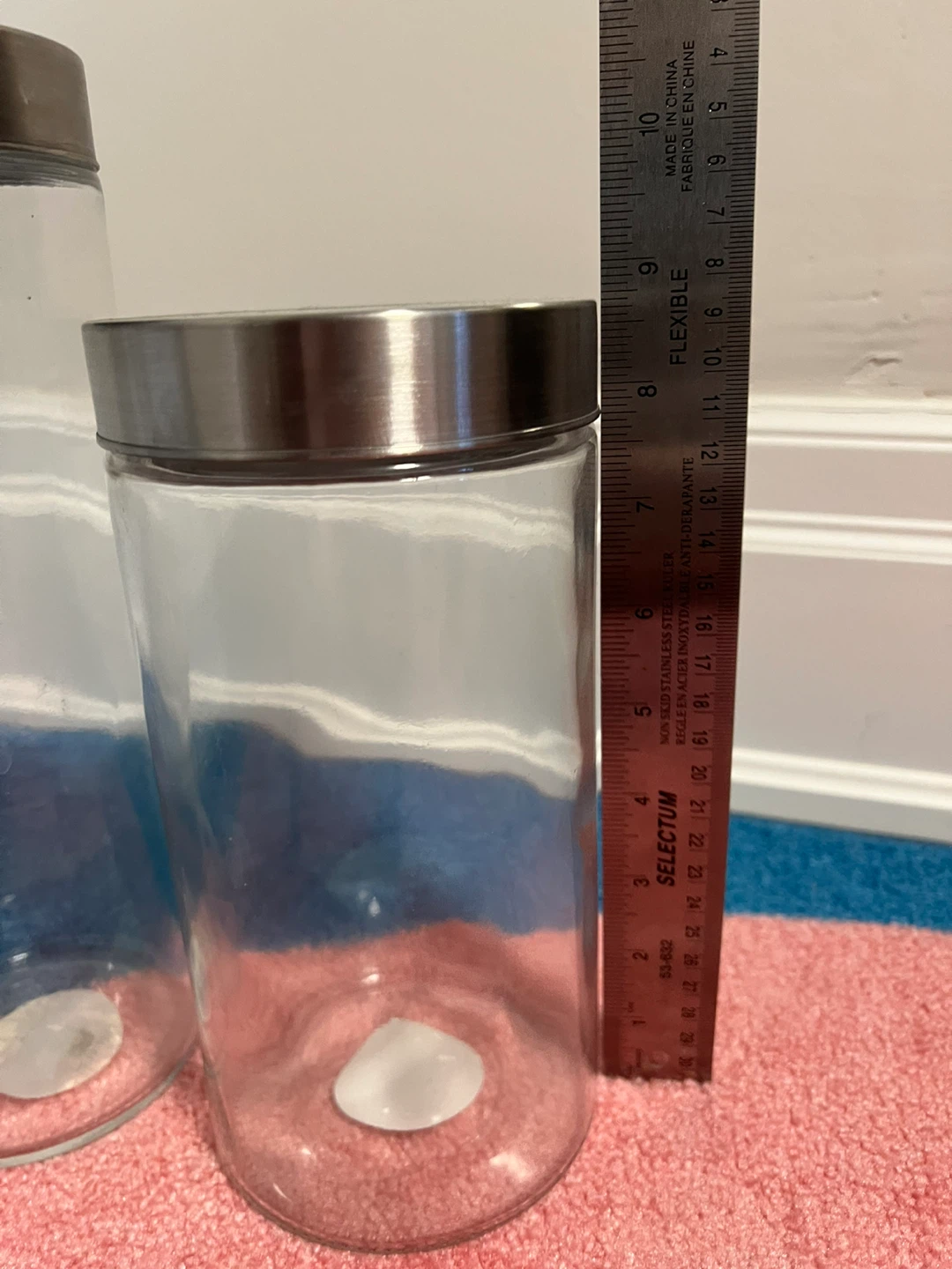 Glass Storage Jars with Stainless Steel Lids - Set of 4 - photo 4
