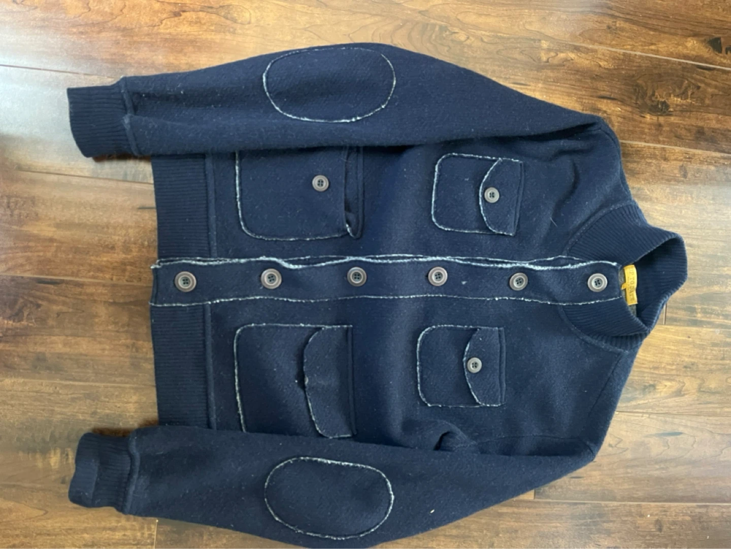 UP TO DATE Made in Italy Cardigan - Navy Blue, Size M - photo 2